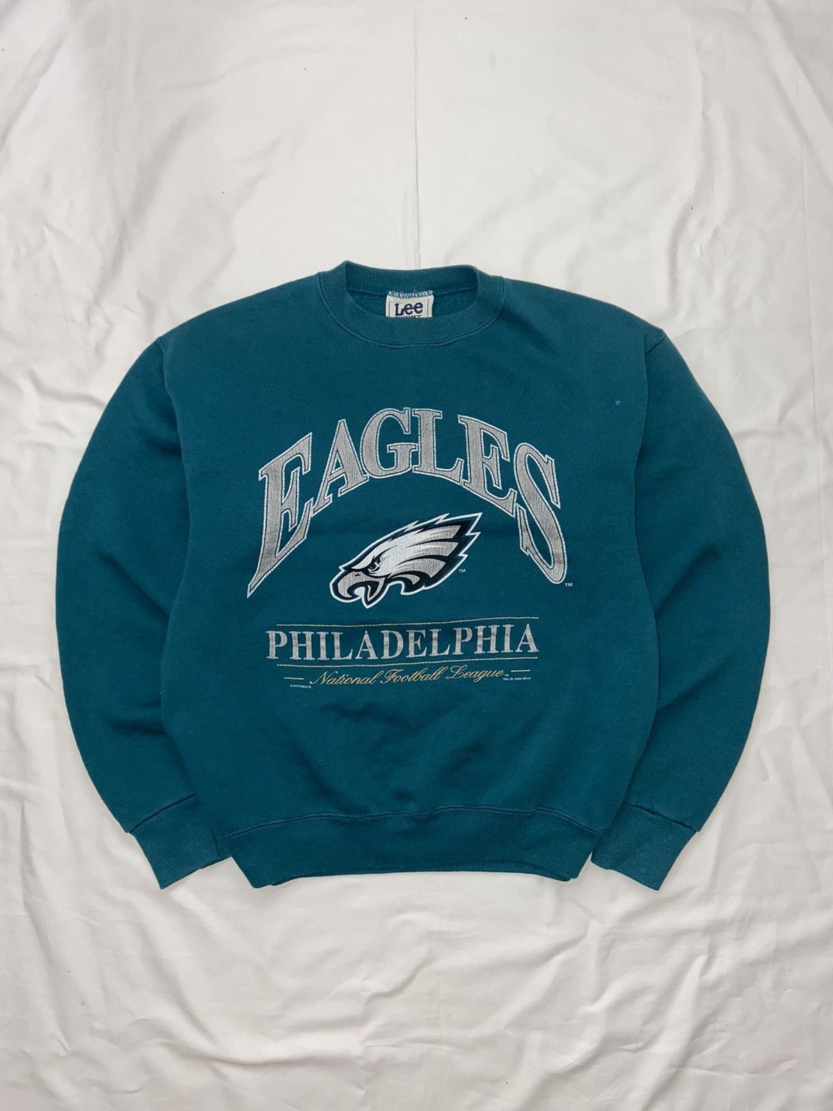 image of Made In USA x Nfl Vintage Lee 1996 Nfl Philadelphia Eagles Usa Sweatshirt in Green, Men's (Size XL)