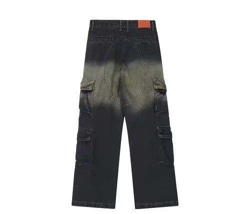 Jean Retro color contrast straight jeans hiphop mopping pants Size US 32 / EU 48 - 7 Thumbnail