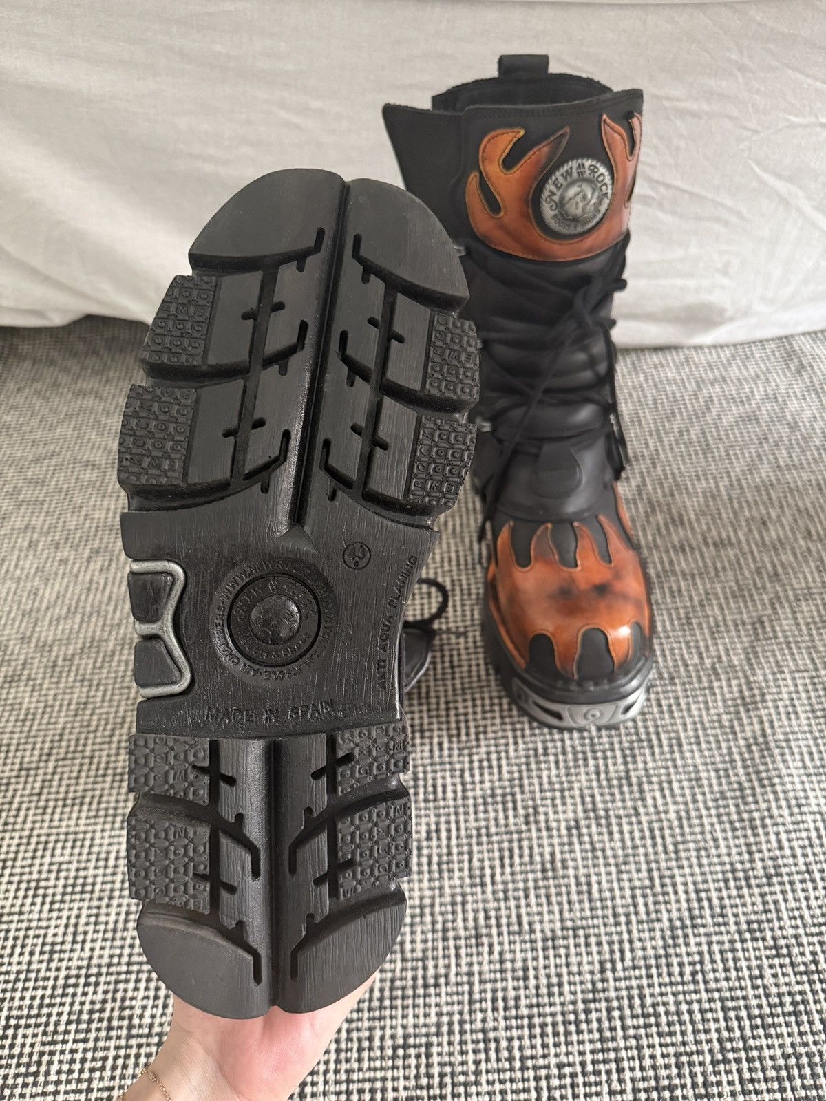 New Rock New Rock flammes noires et orange/neuf Size US 10 / EU 43 - 5 Thumbnail