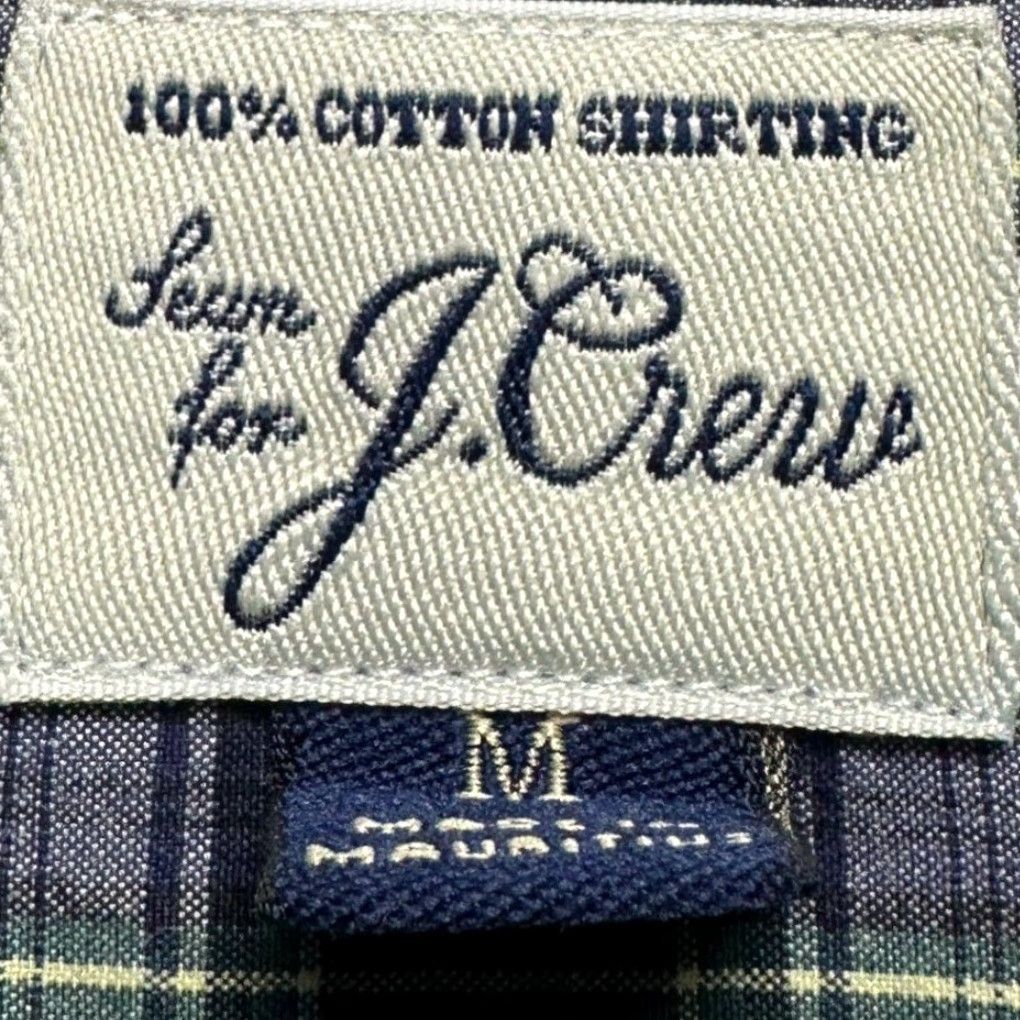 J.Crew J.CREW Shirt Button-Down Mens Medium Blue Slim Plaid Cotton Pocket Long Sleeve Size US M / EU 48-50 / 2 - 6 Thumbnail