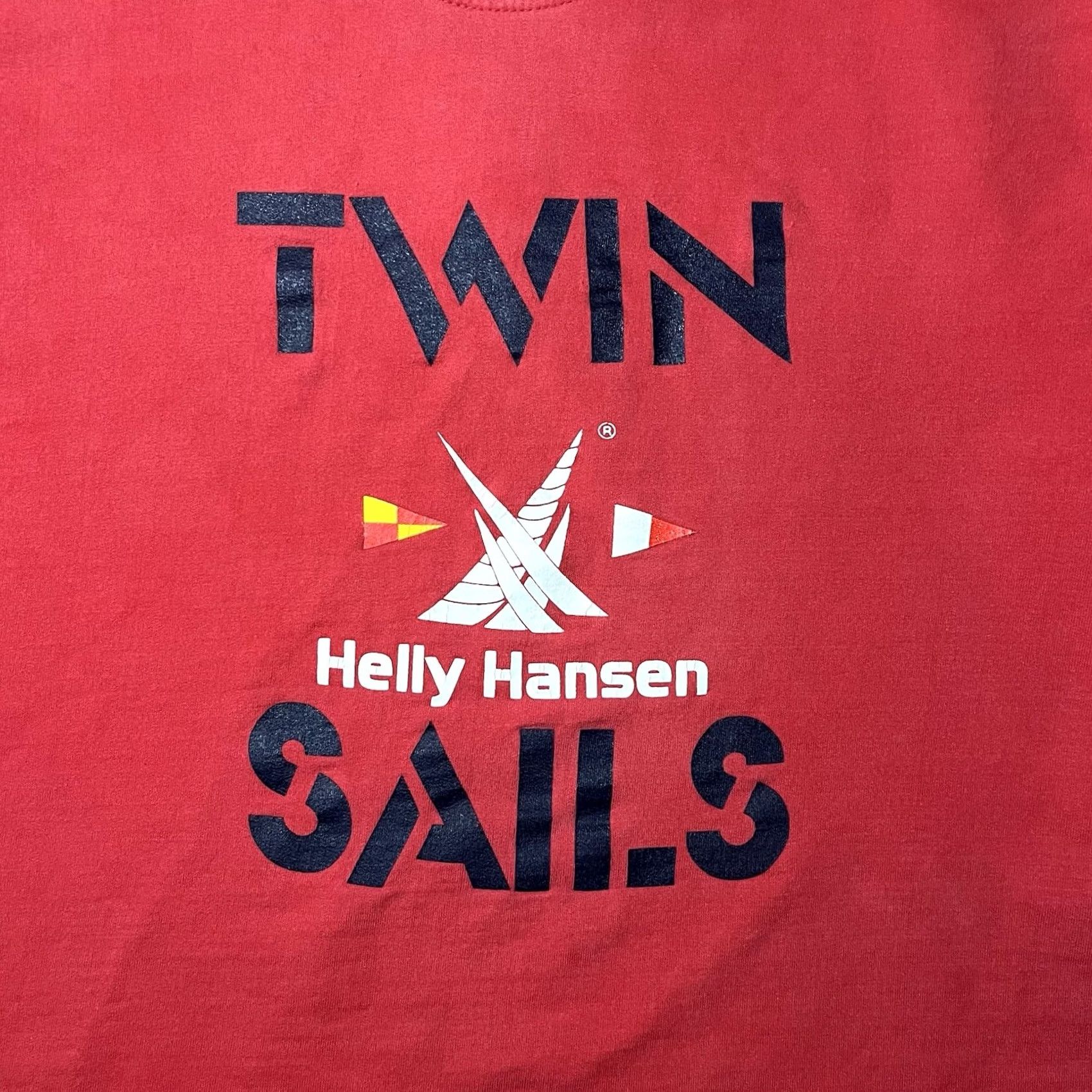 Helly Hansen VINTAGE Helly Hansen Hoodie Mens L Pullover Sea Gear Flag Made USA Sweatshirt VTG Size US L / EU 52-54 / 3 - 4 Thumbnail