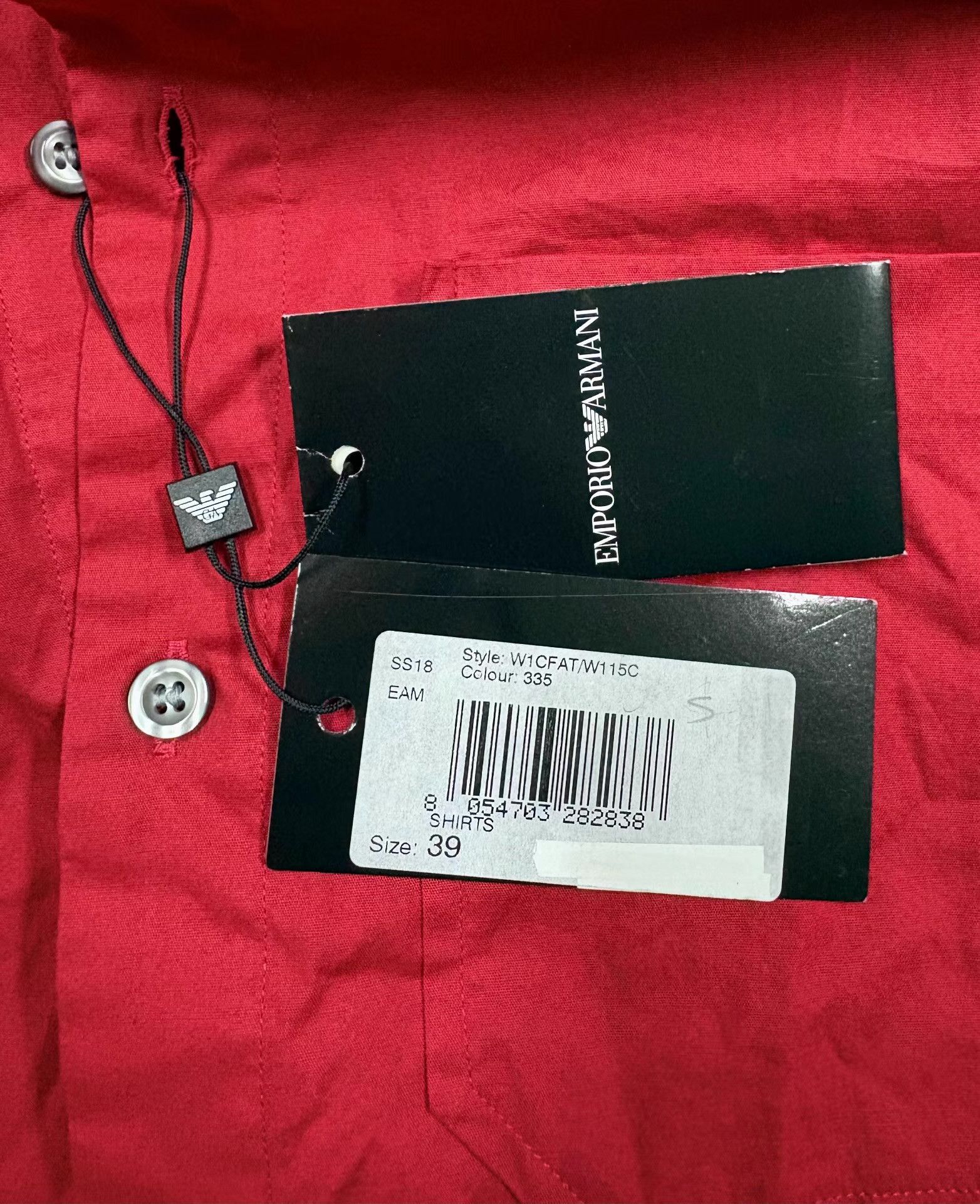 Emporio Armani Emporio Armani Men's Red Long Sleeve Shirt Ｑ21 Size US S / EU 44-46 / 1 - 6 Thumbnail
