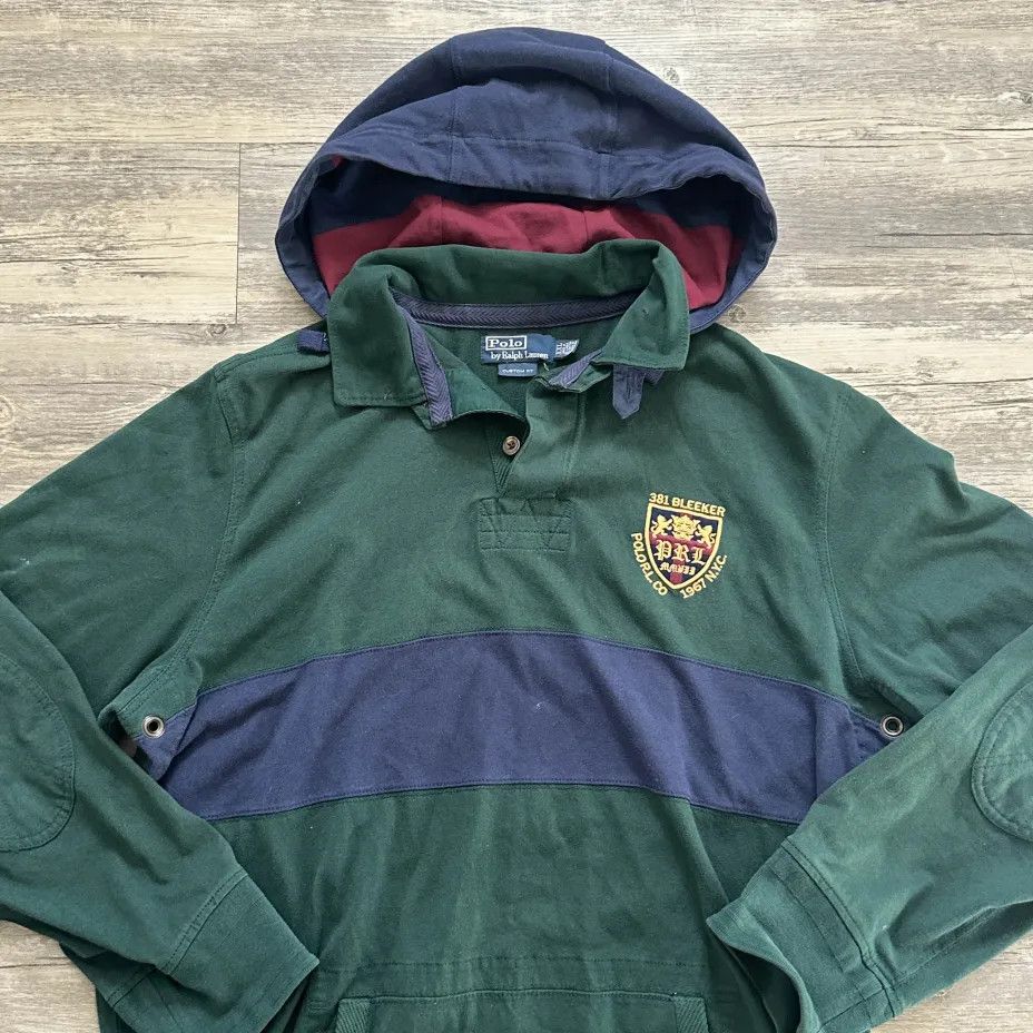 Polo Ralph Lauren Vintage Polo Ralph Lauren 381 Bleeker 1967 NYC Hooded Rugby Size US XXL / EU 58 / 5 - 3 Thumbnail
