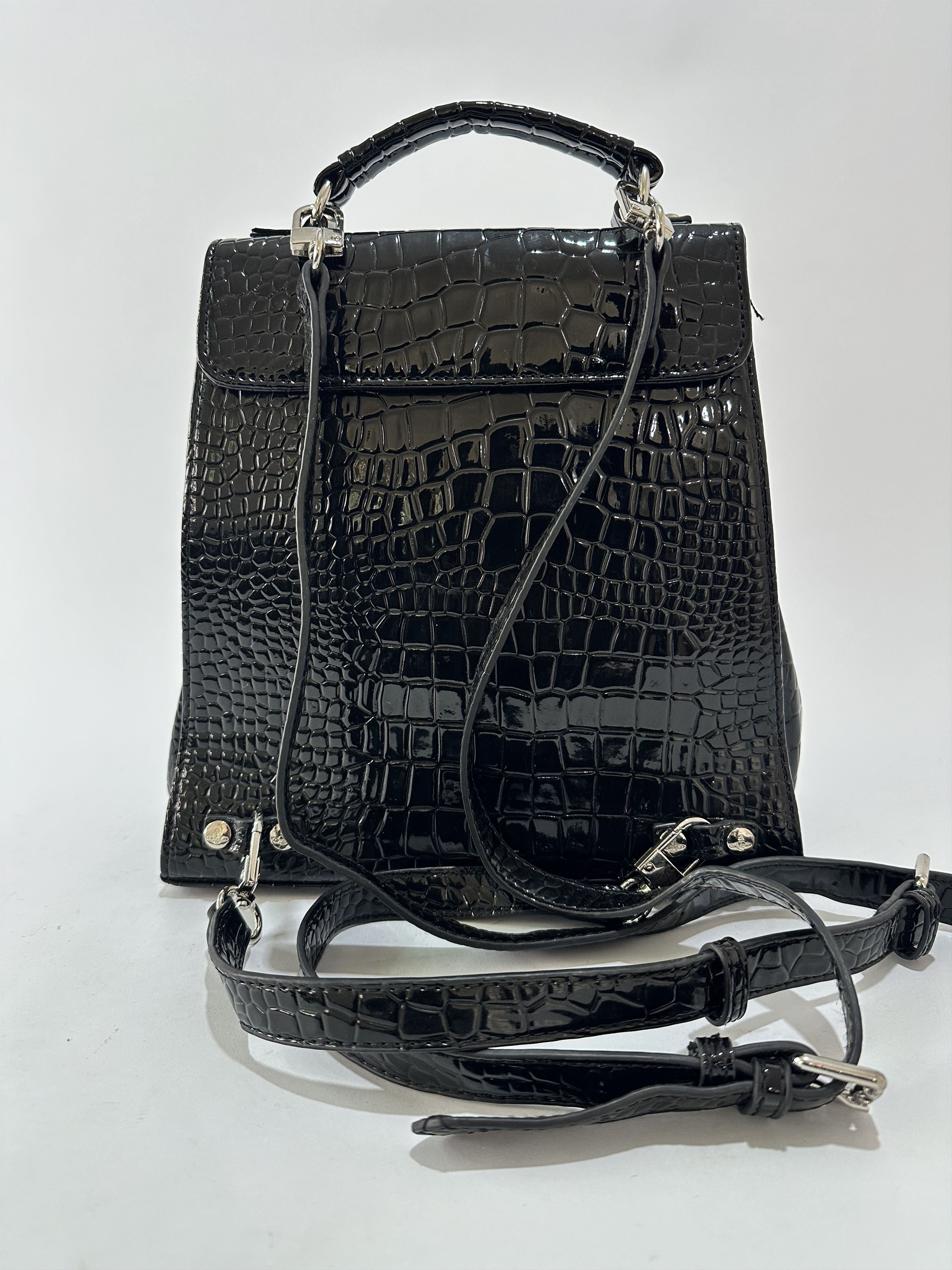 Vivienne Westwood VIVIENNE WESTWOOD Orb-plaque Embossed Backpack In Black Size ONE SIZE - 3 Thumbnail