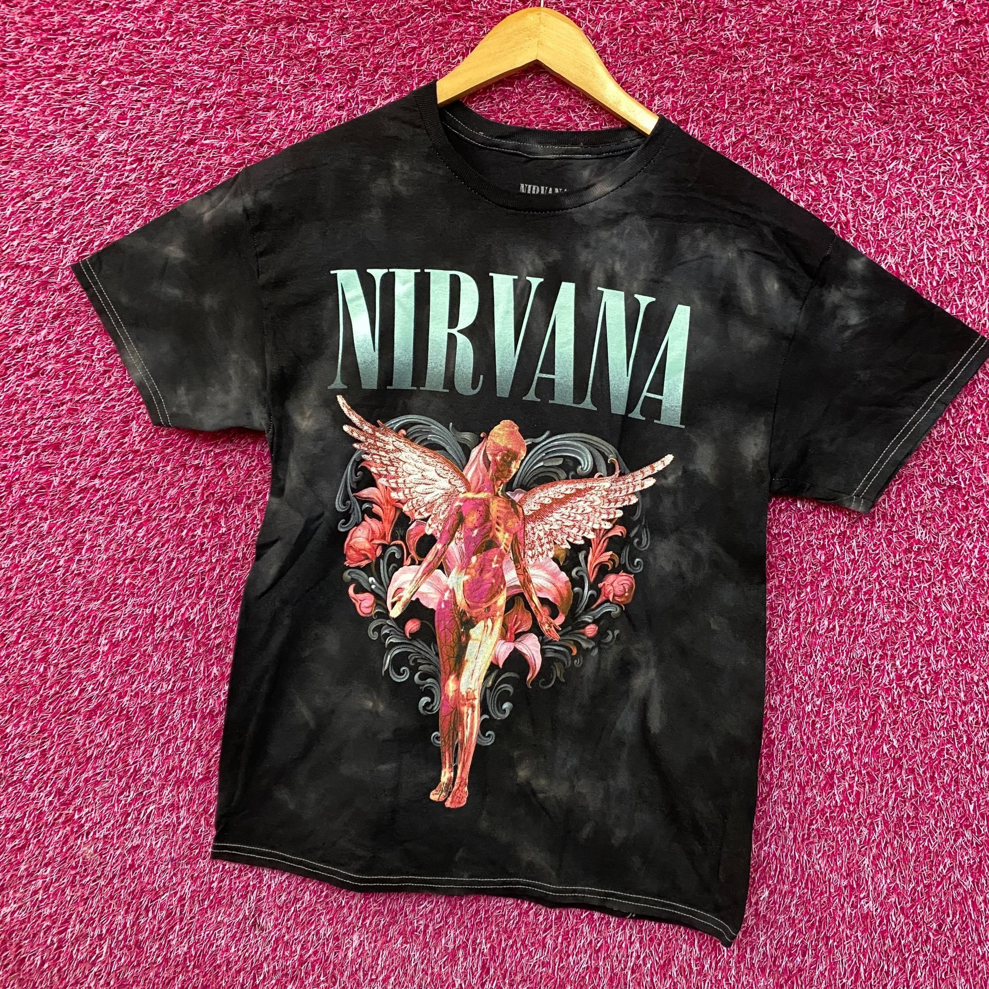 Nirvana Nirvana In Utero Album Floral Heart Angel Tie Dye Tee Medium Size US M / EU 48-50 / 2 - 3 Thumbnail