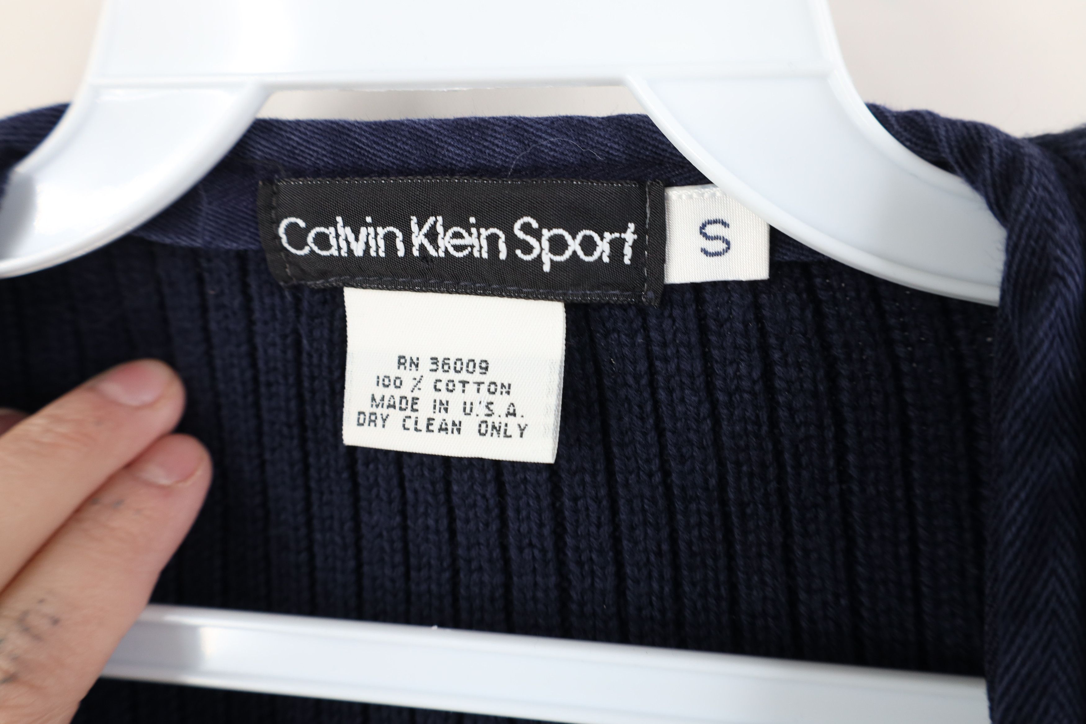 Calvin Klein Vintage 90s Calvin Klein Ribbed Knit Cardigan Sweater USA Size US S / EU 44-46 / 1 - 7 Thumbnail