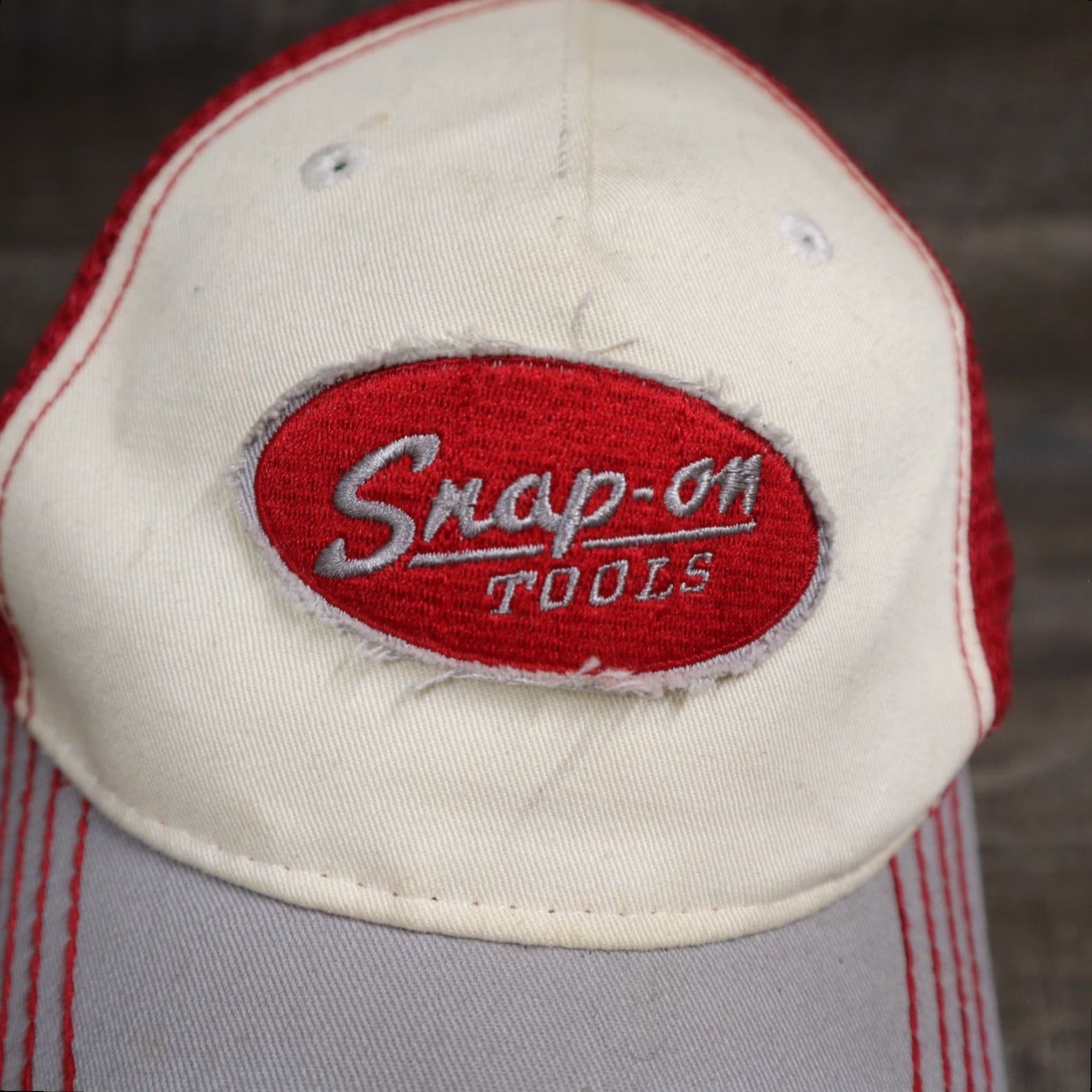 Vintage Snap-on Tools Hat Cap Baseball Cap Red White Adult Adjustable Logo Embroidered Men Hat Size ONE SIZE - 2 Thumbnail