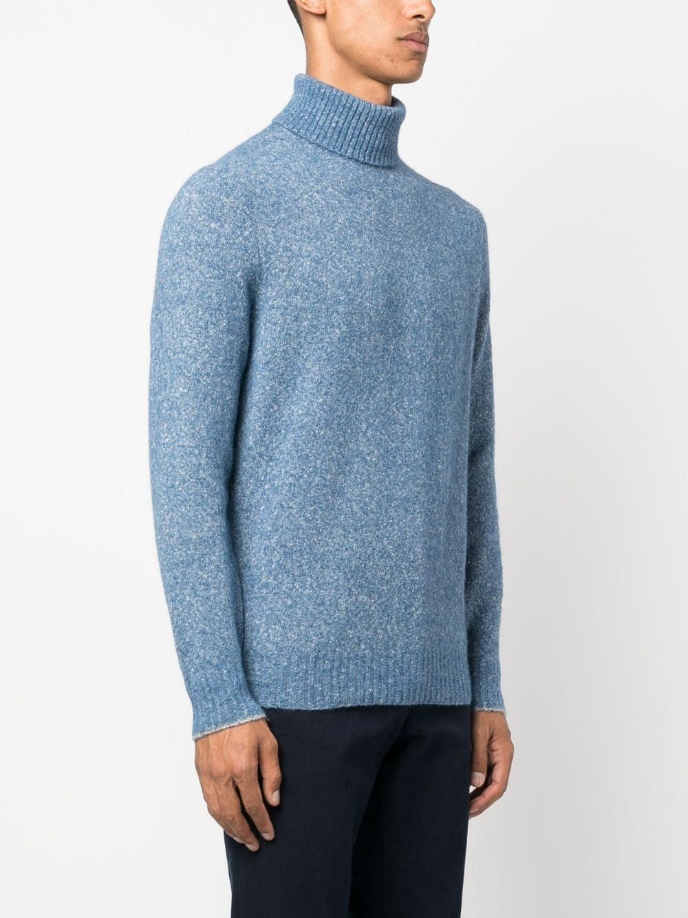 Brunello Cucinelli o1w1db10924 Turtleneck in Light Blue Size US M / EU 48-50 / 2 - 2 Thumbnail