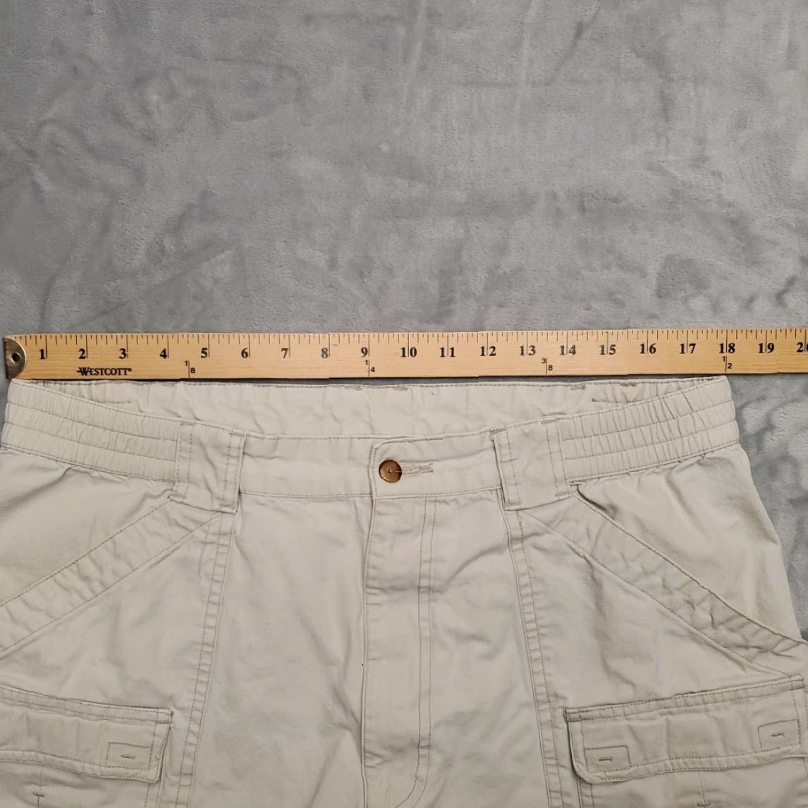 Alexander Julian VINTAGE Alexander Julian Colours Shorts Mens 38 Cargo Canvas Elastic Waist Hike Outdoors Beige Cargo Pocket Mens Size US 38 / EU 54 - 5 Thumbnail