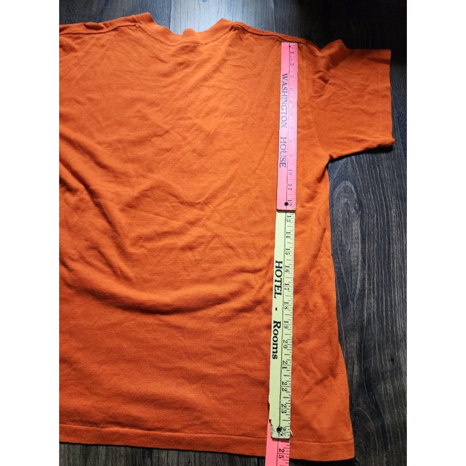 Mulberry VINTAGE Mulberry FL Hawks Middle School Mens L Orange Short Sleeve T Shirt Single Stitch Crew Neck Size US L / EU 52-54 / 3 - 2 Thumbnail
