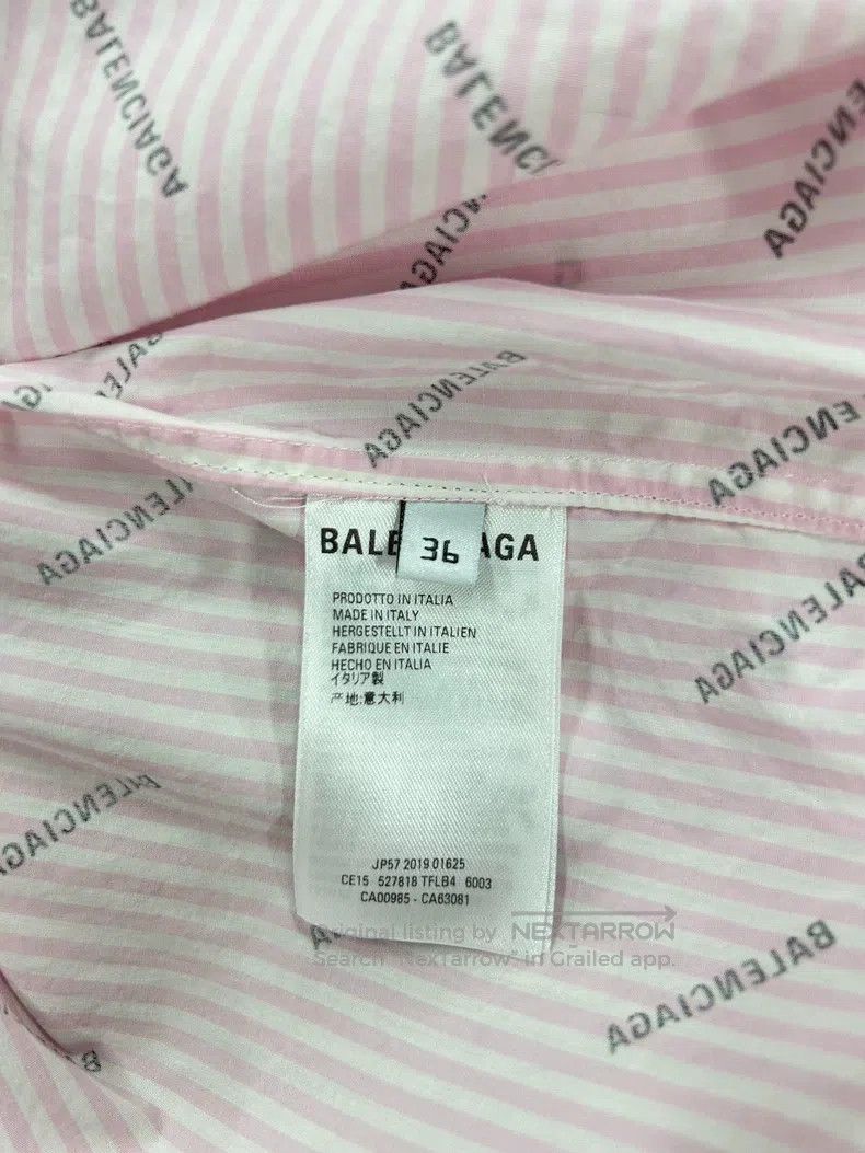 Balenciaga Balenciaga Pink logo lettering print shirt Size XS / US 0-2 / IT 36-38 - 7 Thumbnail