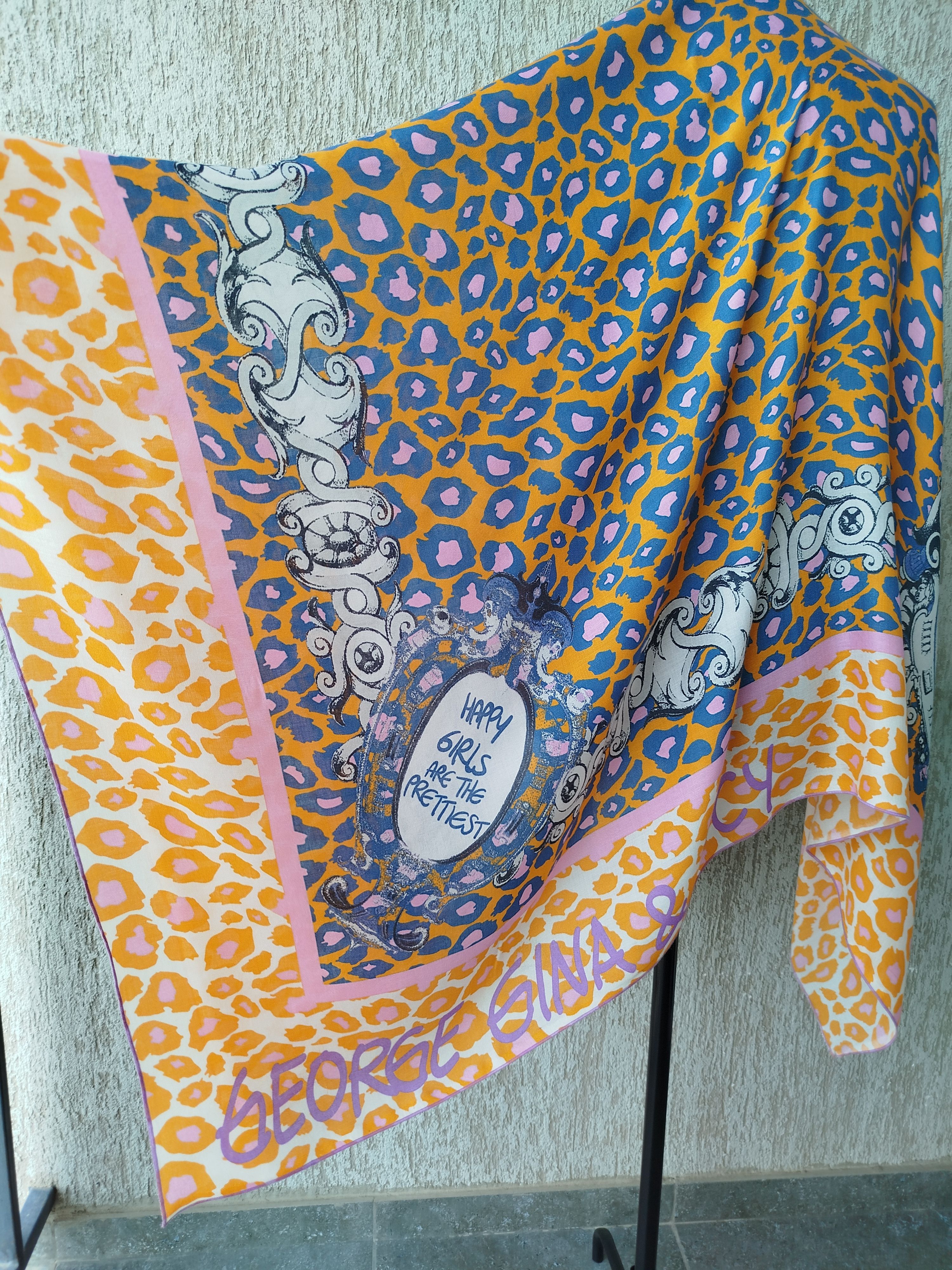 George Gina & Lucy Scarf Pareo Square Extra Large Animal Print Viscose Size ONE SIZE - 8 Thumbnail