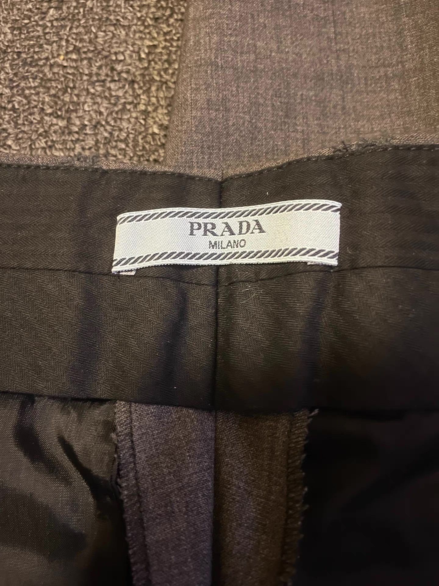 Prada Prada Women's Grey Wool Trousers Q4 Size 50R - 6 Thumbnail