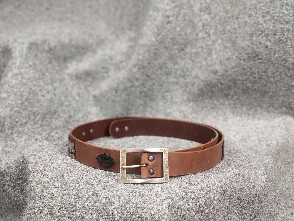 Etro Vintage 90's Etro Leather Metal iconic cows belt Old Money Size ONE SIZE - 1 Thumbnail