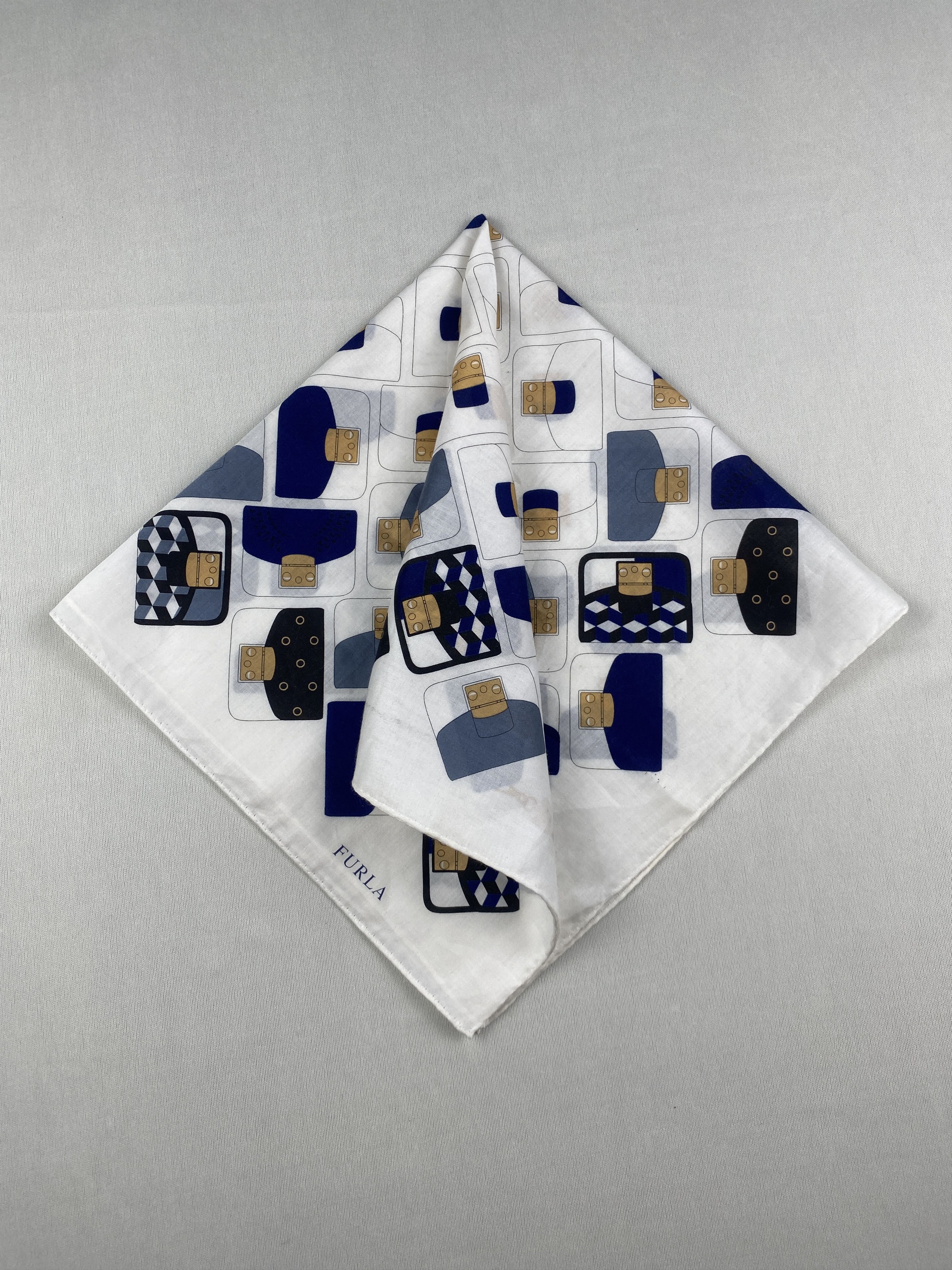 Furla Vintage Furla Handkerchief Pocket Square Bandana HM0036 Size ONE SIZE - 2 Thumbnail