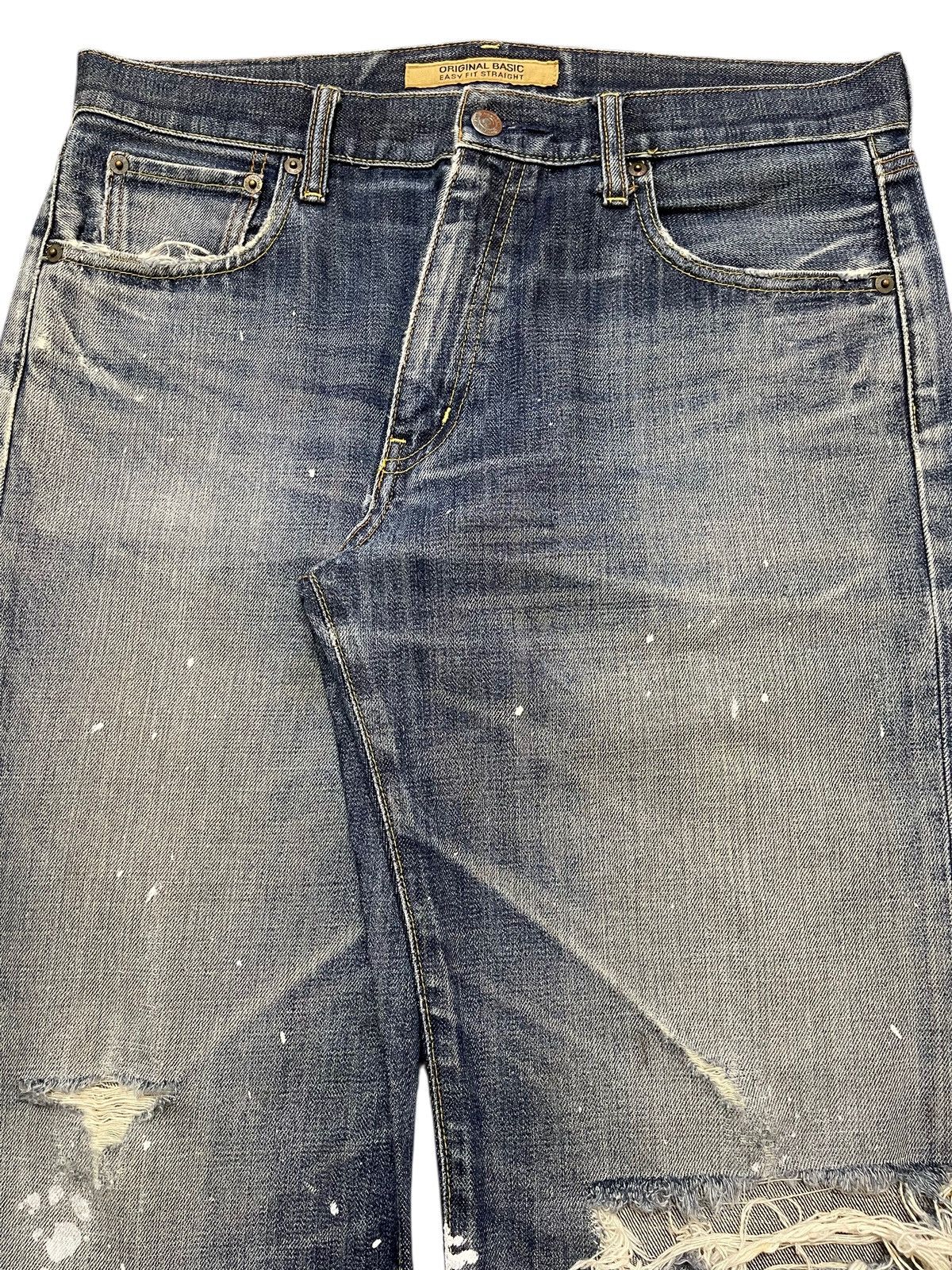 Uniqlo Vintage Japan Uniqlo Faded Wash Paint Splatter Distressed Size US 34 / EU 50 - 4 Thumbnail