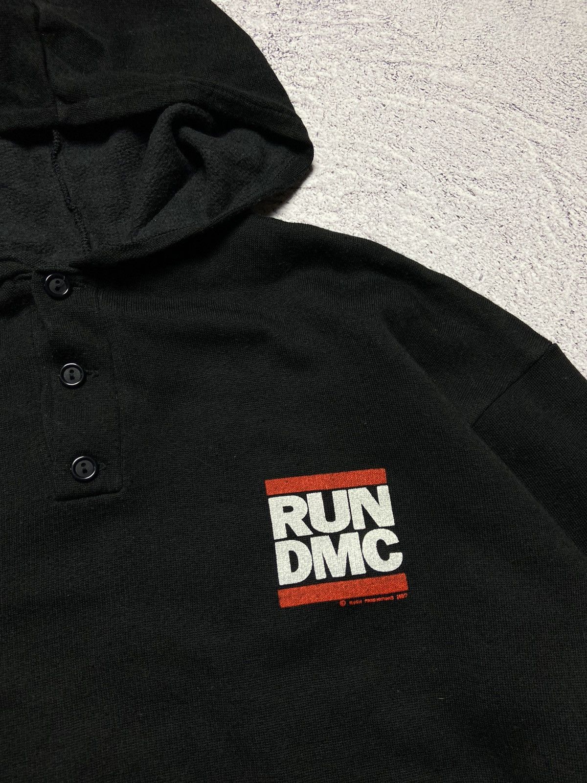 Rap Tees Vintage 80s RUN DMC Rap Hoodie Rare Hip Hop Y2K Style Gang Size US S / EU 44-46 / 1 - 7 Thumbnail