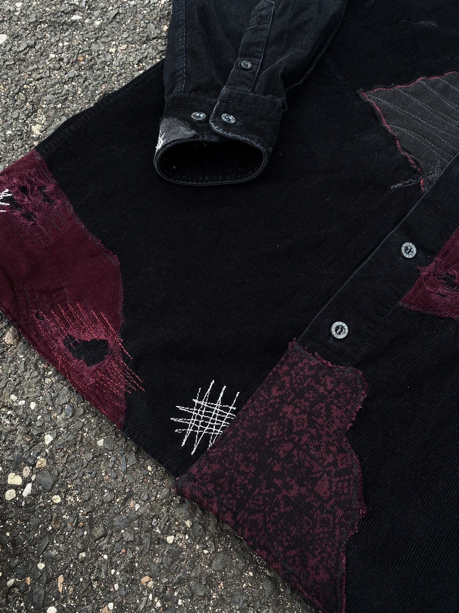 Other Vintage Repaired Patchwork Kapital Inspired Black corduroy Size US L / EU 52-54 / 3 - 6 Thumbnail