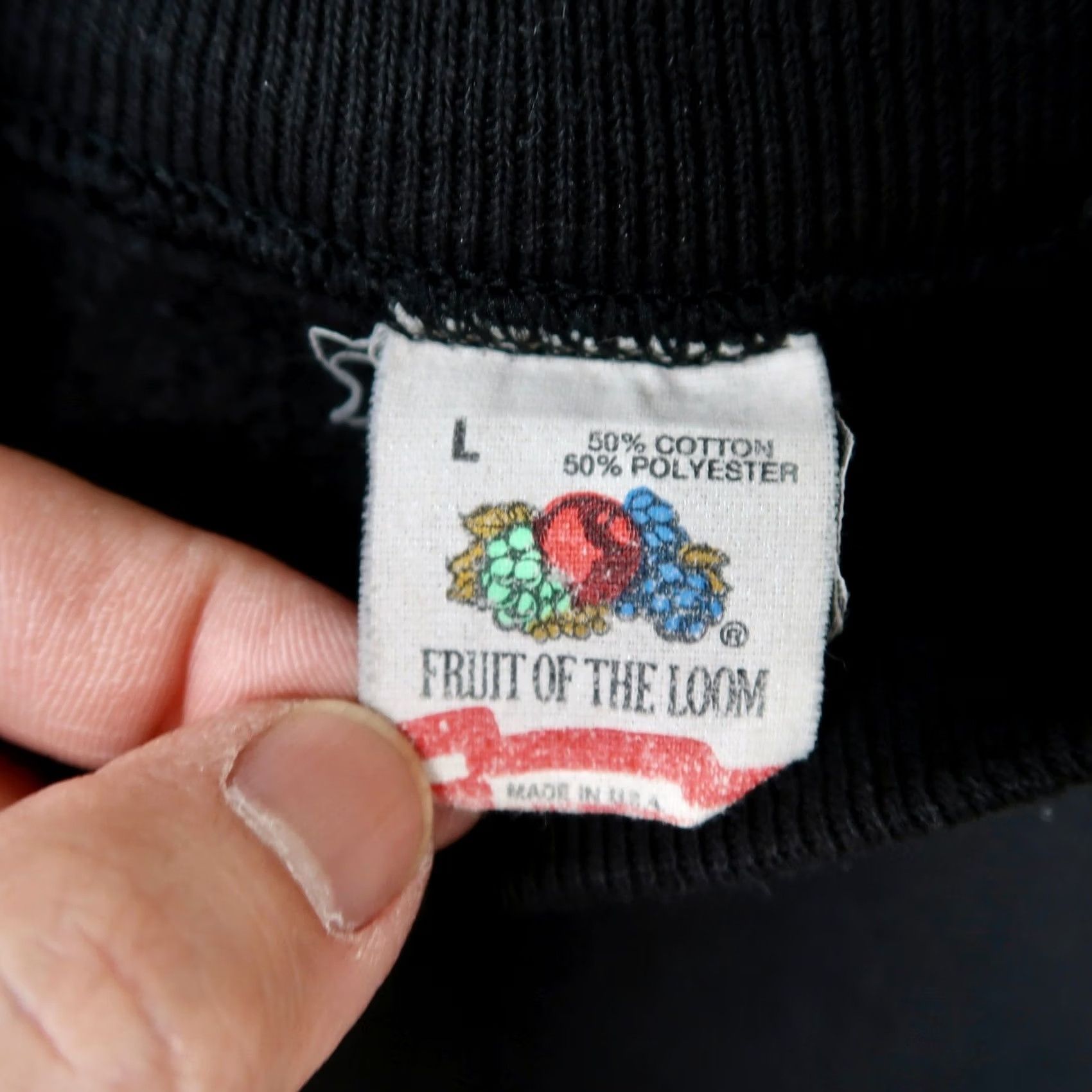 Fruit Of The Loom VINTAGE 90s San Francisco Sweatshirt Black Neon Graphic USA Made Mens L Large Size US L / EU 52-54 / 3 - 5 Thumbnail