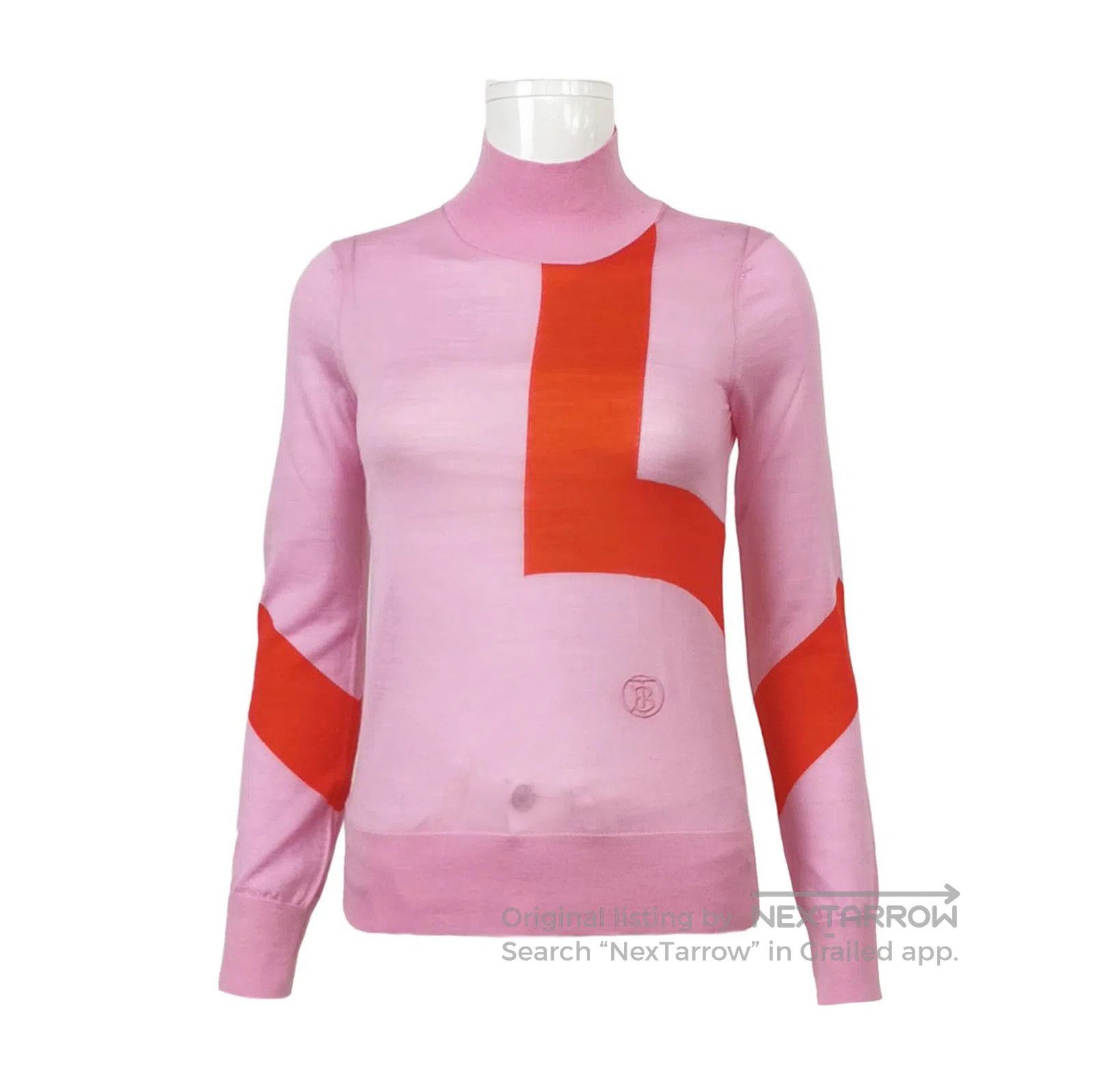 Burberry Burberry Colorblock Wool Silk Blend Turtleneck Sweater . Size US XXS / EU 40 - 1 Thumbnail