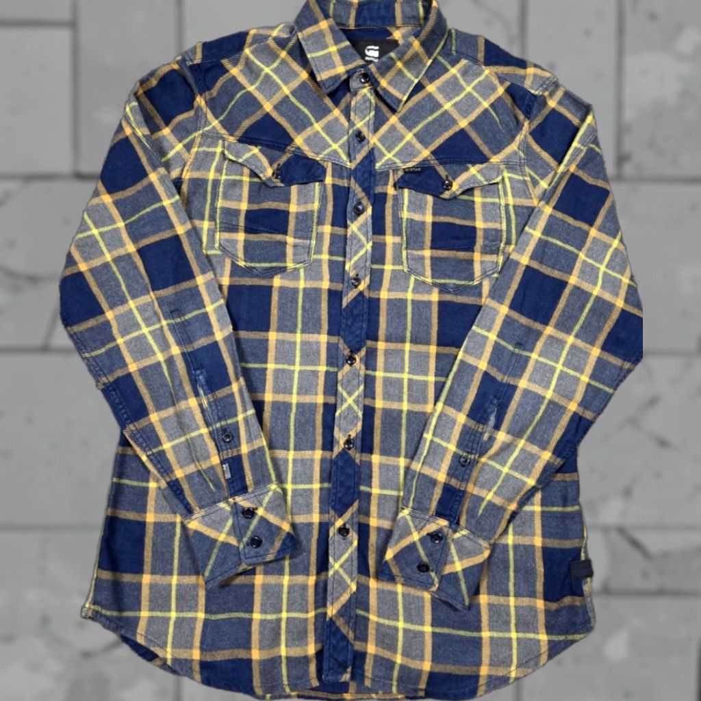 G-Star G-Star Arc 3D L/S Shirt M Multicolor Plaid Cotton Slim Button-Up Flannel Size US M / EU 48-50 / 2 - 1 Thumbnail