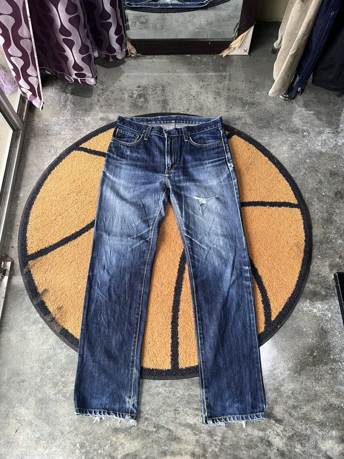 Edwin 🔥Vintage Edwin 402 Distressed Denim Size US 32 / EU 48 - 1 Thumbnail