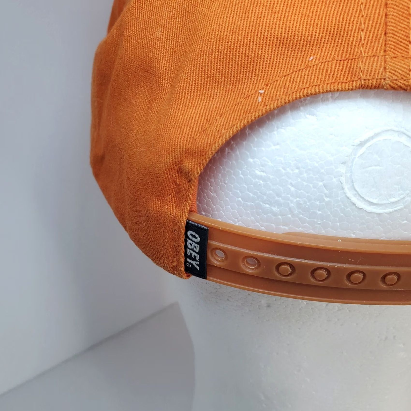 Obey OBEY Orange Canvas Baseball Cap Hat Mens One Size Streetwear Hip Hop Classic Colorful Size ONE SIZE - 5 Thumbnail