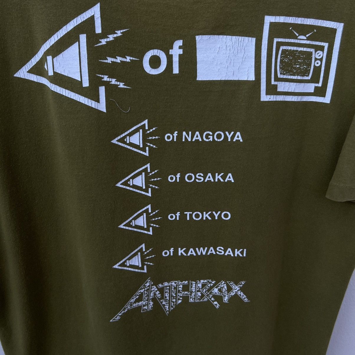 Band Tees × Vintage Vintage 90s Anthrax Sound of White Noise Japan Tour T Shirt Size US L / EU 52-54 / 3 - 6 Thumbnail
