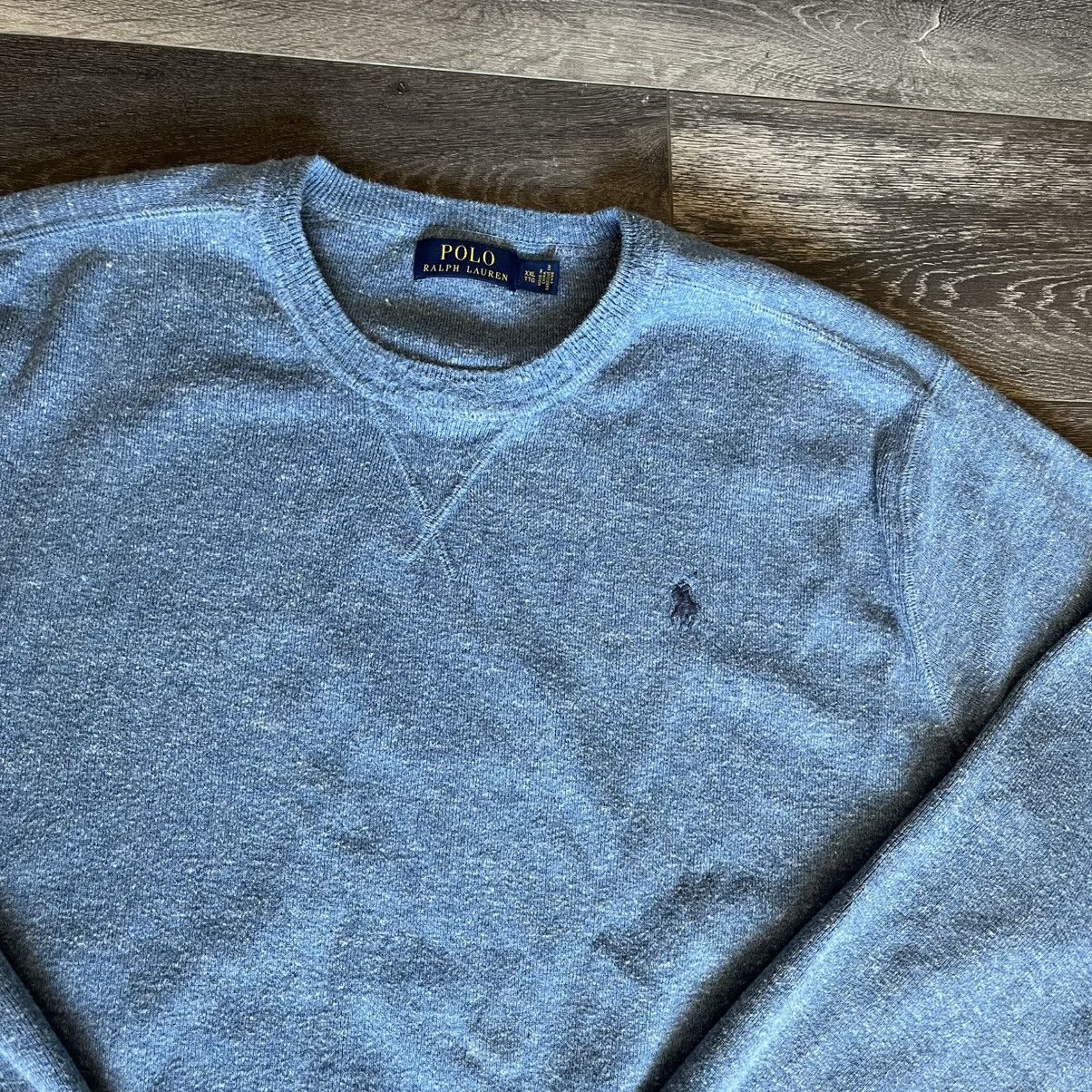 Polo Ralph Lauren Polo Ralph Lauren Heather Blue Basic Logo Crewneck Sweater Size US XXL / EU 58 / 5 - 3 Thumbnail