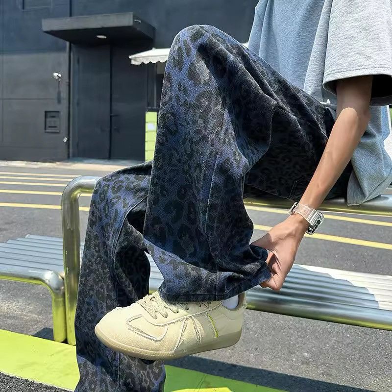 Other iDark Blue Leopard Print Denim Jeans Y2K Skater Size US 30 / EU 46 - 7 Thumbnail