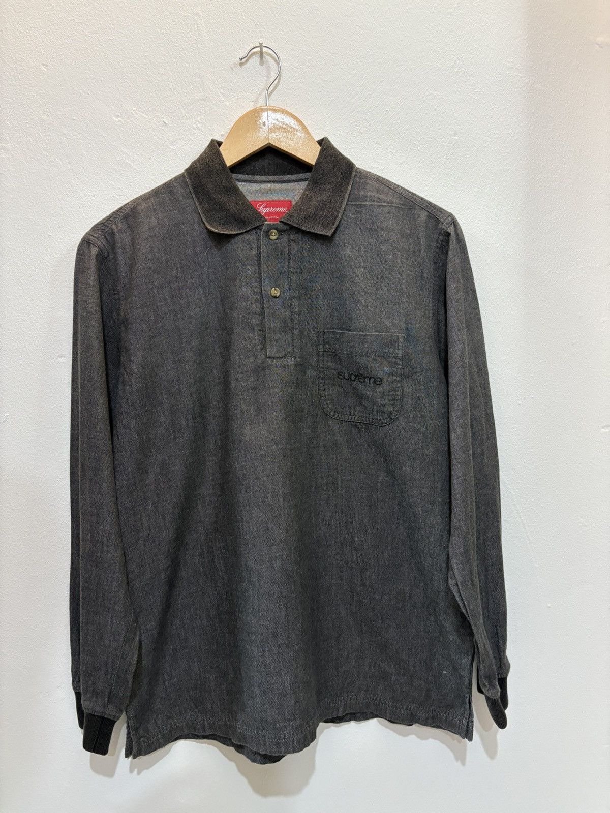 Supreme Supreme embrodered Long Sleeve Polo Shirt Size US M / EU 48-50 / 2 - 2 Thumbnail