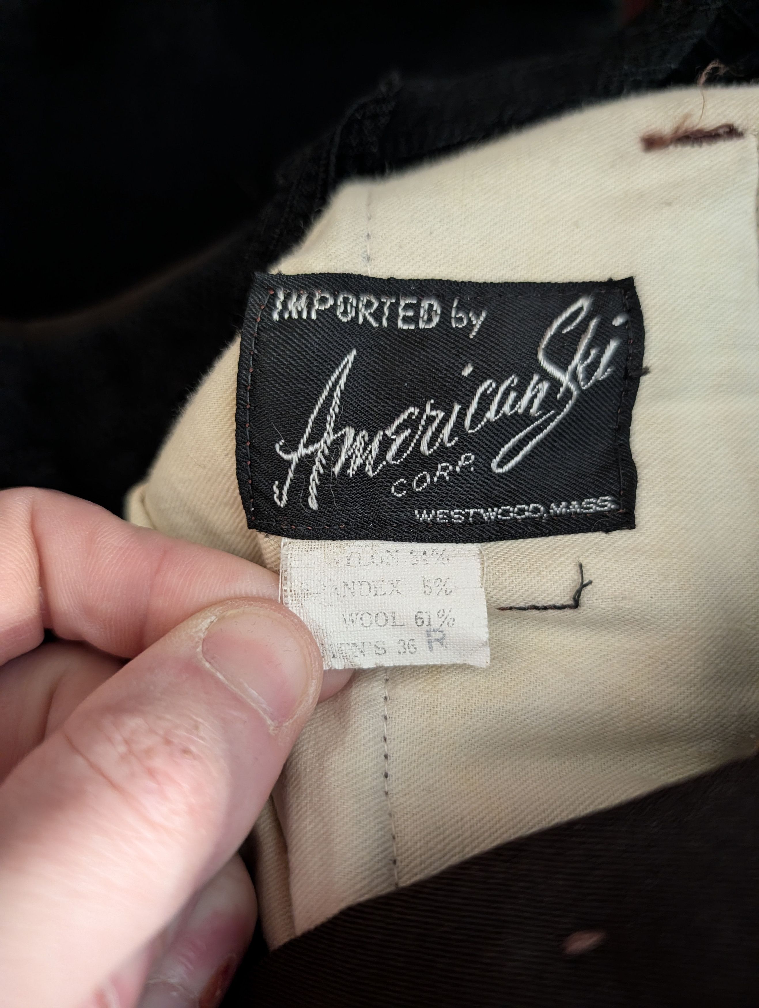 Vintage GERMAN VINTAGE Brown Wool Ski Pants zippered 36" Size US 36 / EU 52 - 13 Thumbnail