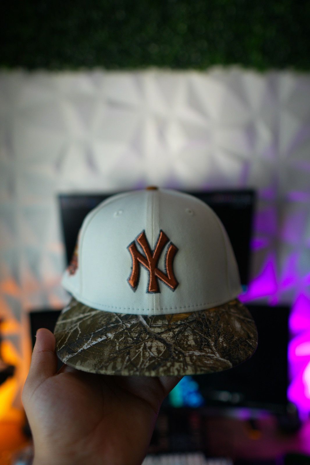 New York Yankee Fitted Real Tree 7 5/8