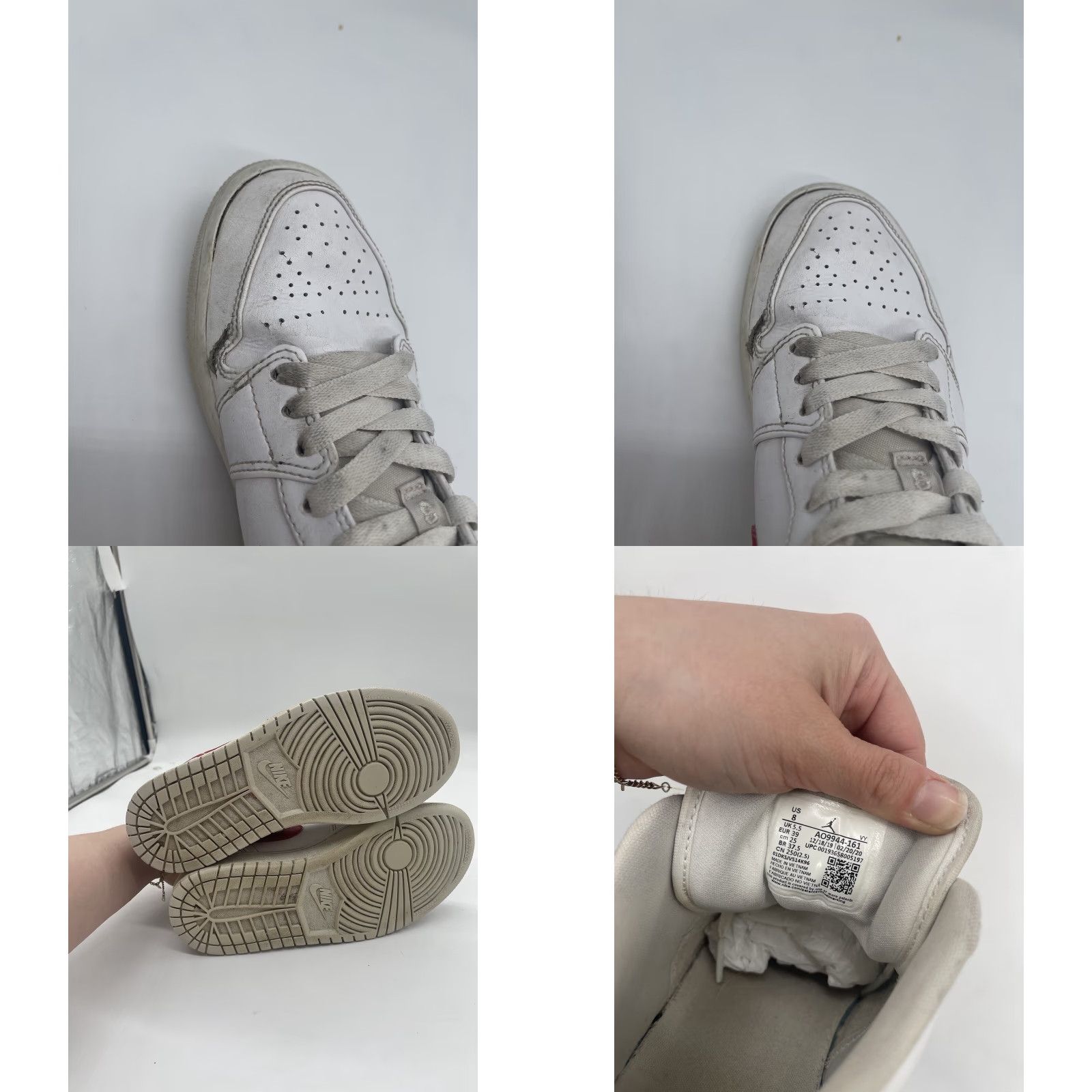 Jordan Brand Nike Air Jordan 1 Low University Red Sneakers Womens Size 8 Low Top Retro 90s Size M / US 6-8 / IT 42-44 - 8 Thumbnail
