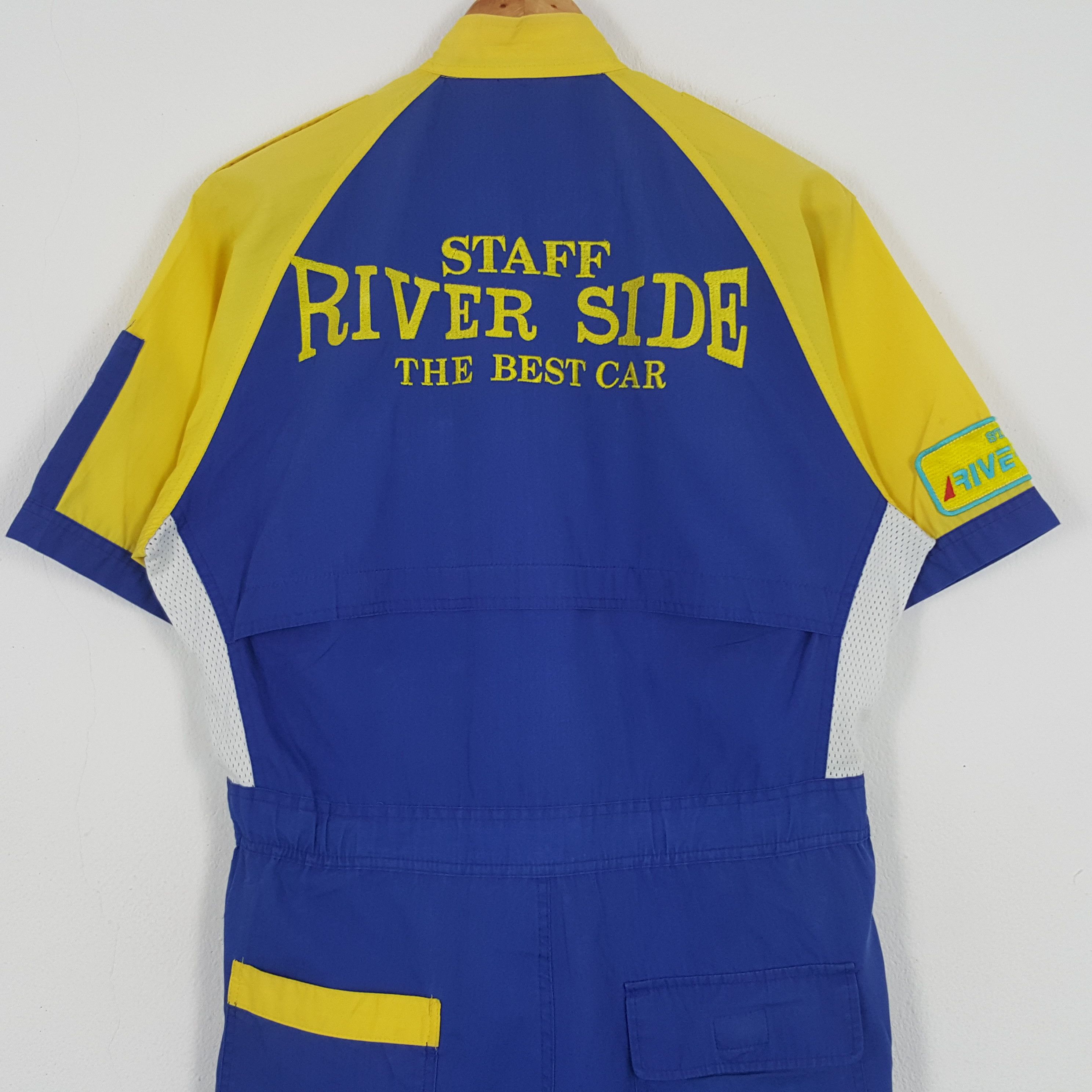 Japanese Brand × Vintage Vintage River Side Japanese Motorsports Coverall Jacket Size US M / EU 48-50 / 2 - 2 Thumbnail