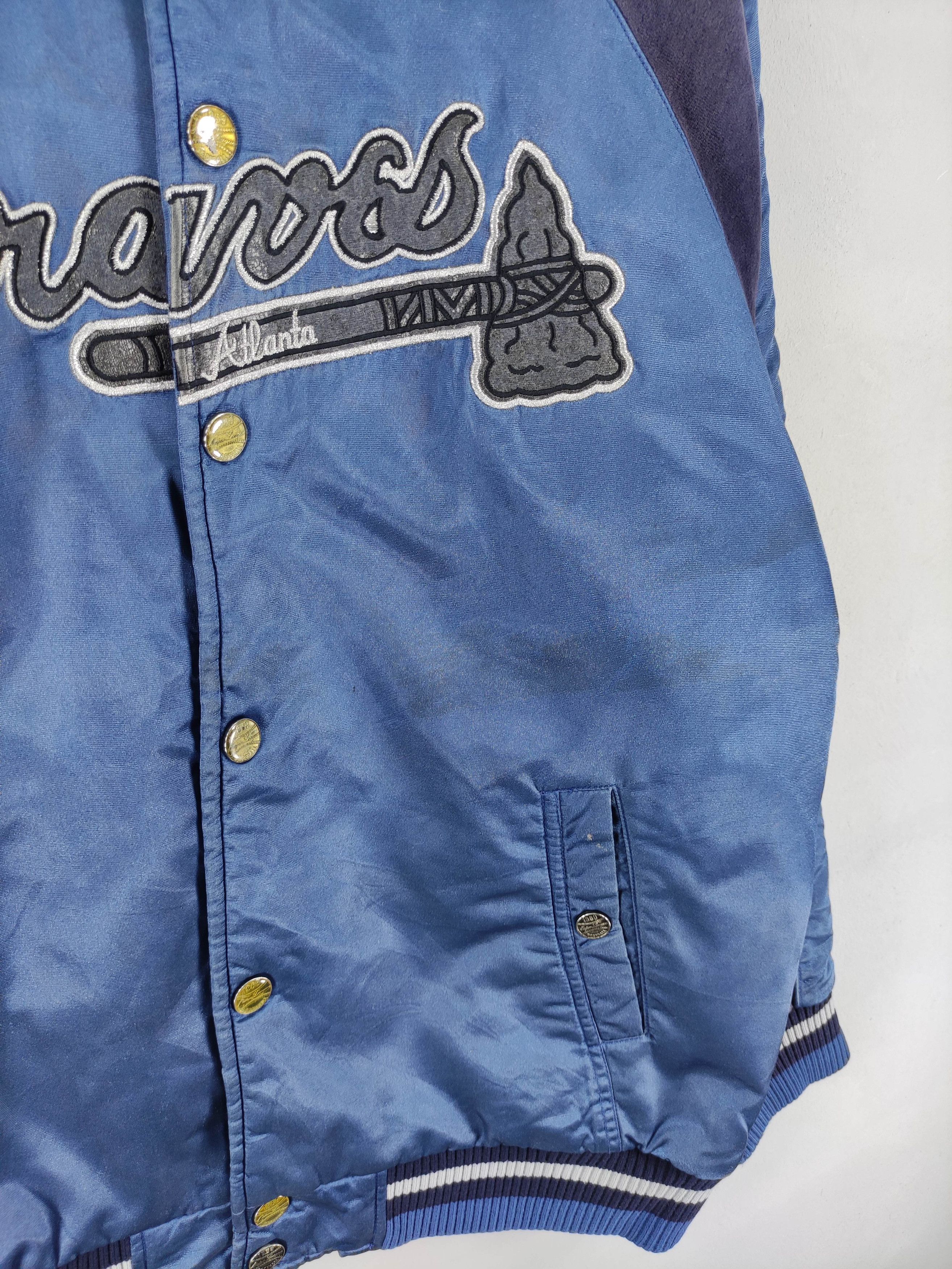 MLB Vintage Mlb Bravers Atlanta Varsity Jacket Snap Button Size US XL / EU 56 / 4 - 2 Thumbnail