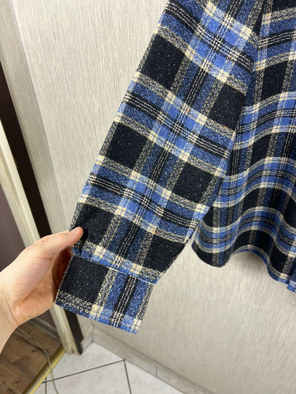 Kapital Vintage 90s Jean Maseric plaid knitted checked shirt retro Size US L / EU 52-54 / 3 - 14 Thumbnail