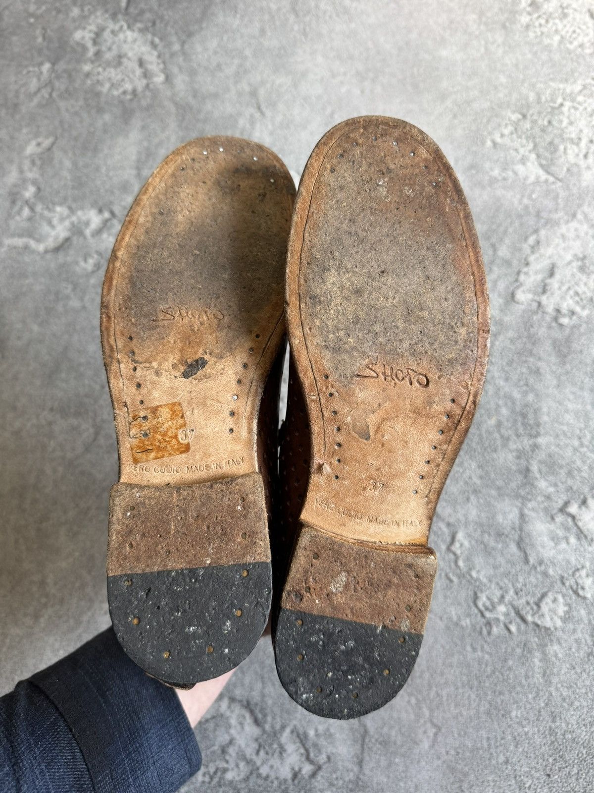 Shoto Shoto 37size leather handcrafted low top shoes boots retro Size US 7 / IT 37 - 18 Thumbnail