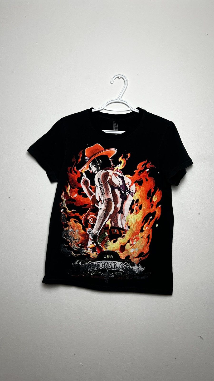 Japanese Brand × Vintage Black One Piece Ace Graphic Tee Size US S / EU 44-46 / 1 - 1 Thumbnail