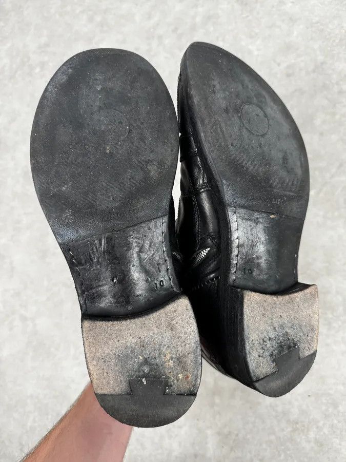 Isaac Sellam Experience Isaac Sellam Premiata Black Crocodile Leather Combat Boots Size US 11 / EU 44 - 9 Thumbnail