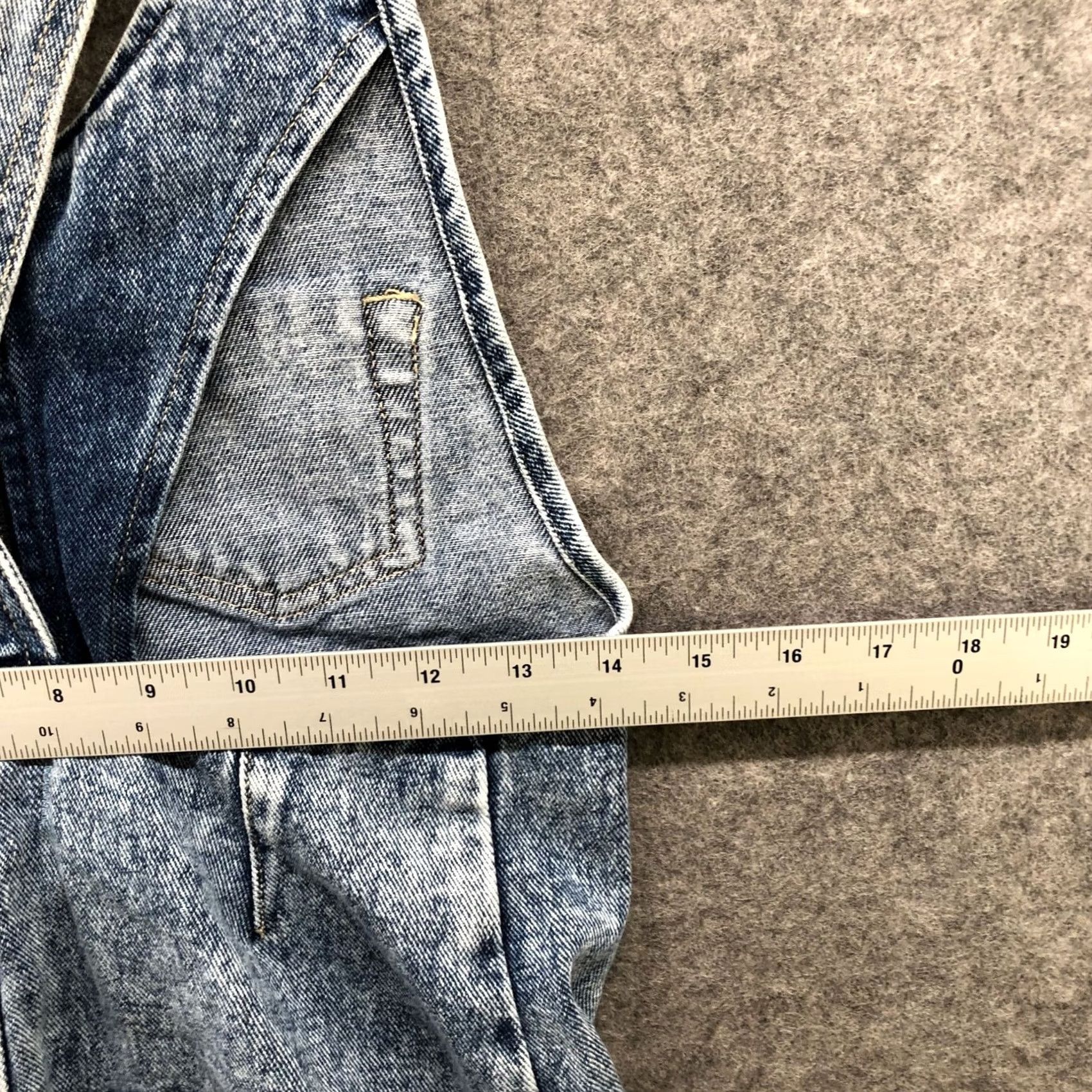 Pacsun Pacsun Overall Denim Mini Dress XS Stone Wash Zip Front Pinafore Women Short Sleeveless Cotton Denim Size 26" / US 2 / IT 38 - 5 Thumbnail