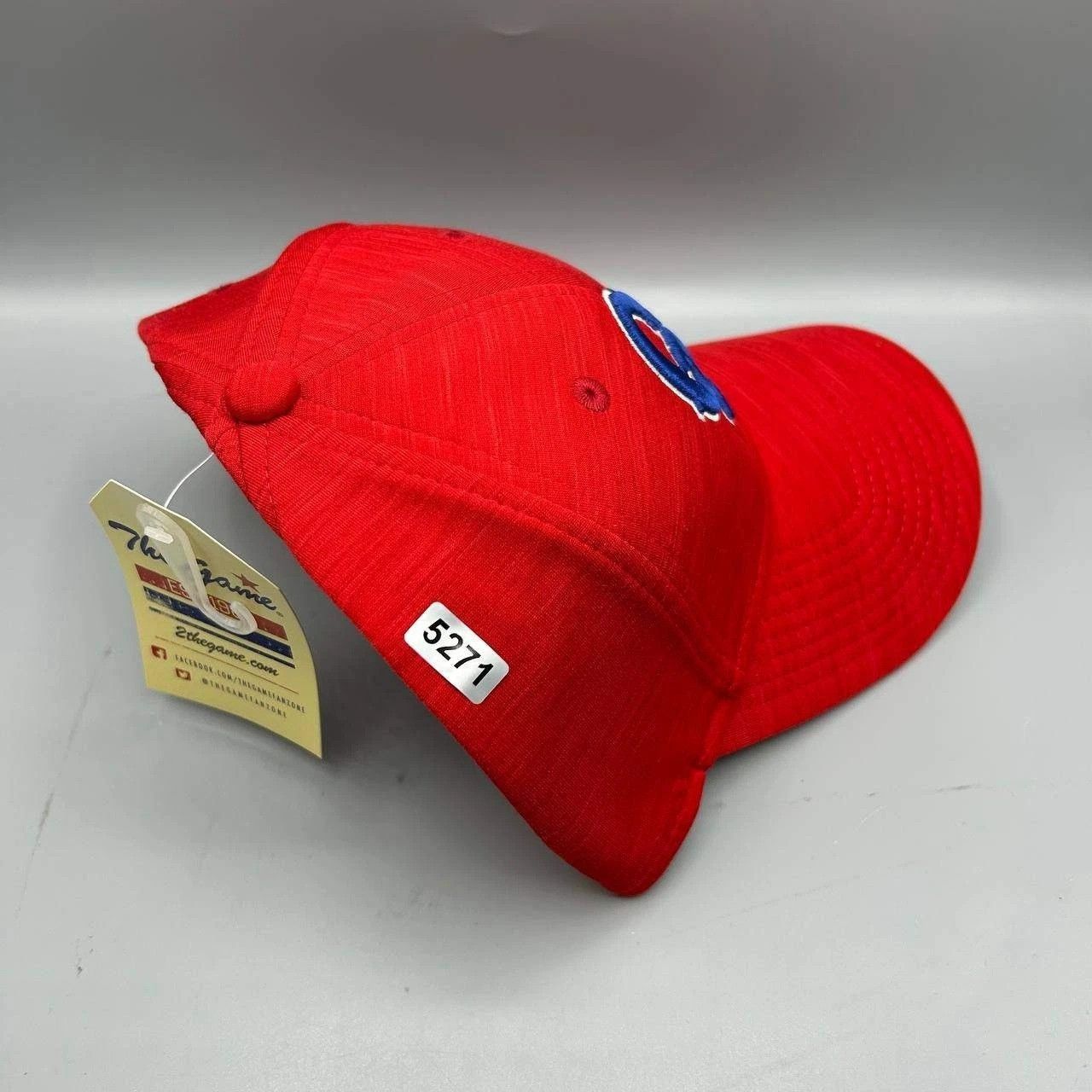 The Game OM New England Patriots Hat Men Red L-XL Stretch Fitted Size ONE SIZE - 9 Thumbnail