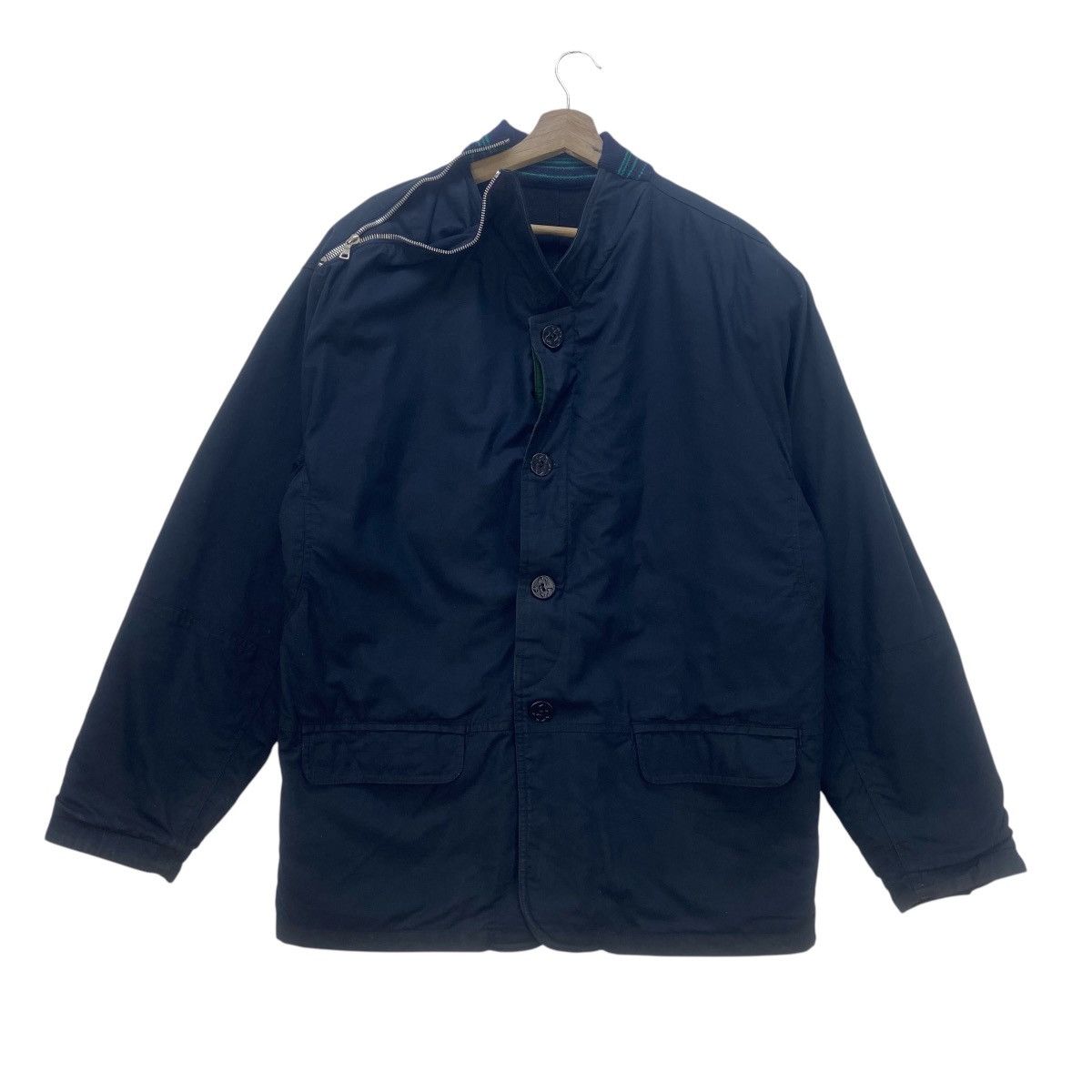 CLOSED × Marithe + Francois Girbaud Vtg Closed Marithe Francois Girbaud Wool Reversible Jacket Size US L / EU 52-54 / 3 - 1 Thumbnail
