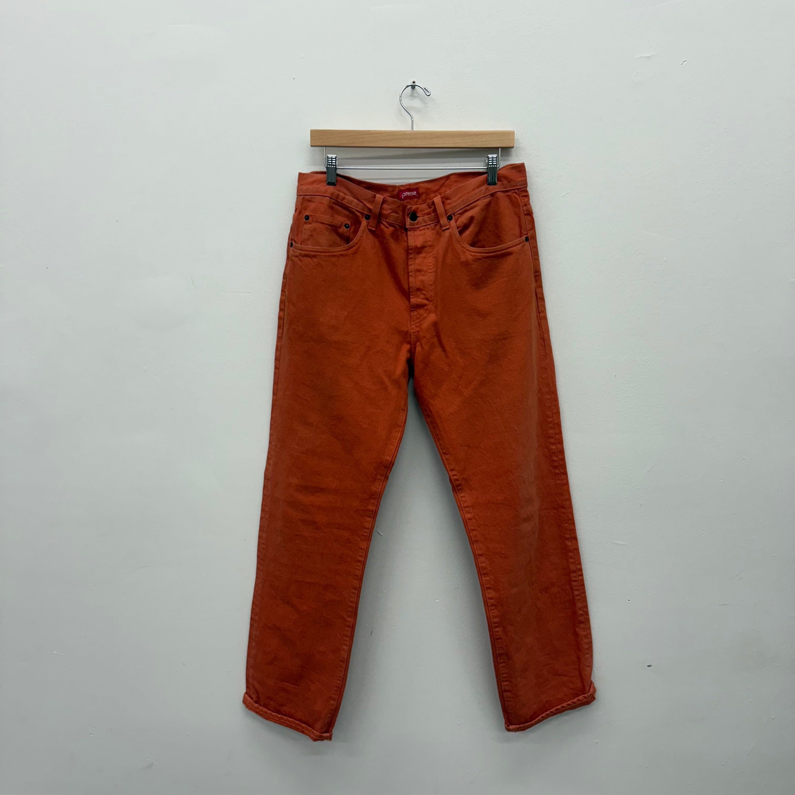 Supreme Orange Denim Jeans - Size 32