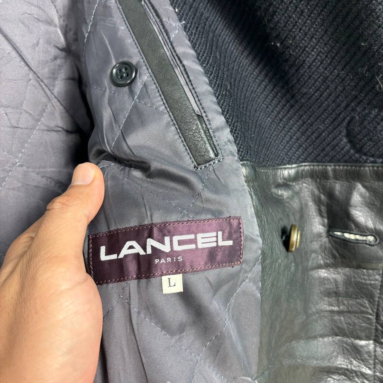 Lancel Vintage 80s Lancel Paris Geometric Bomber Jacket Size US L / EU 52-54 / 3 - 11 Thumbnail