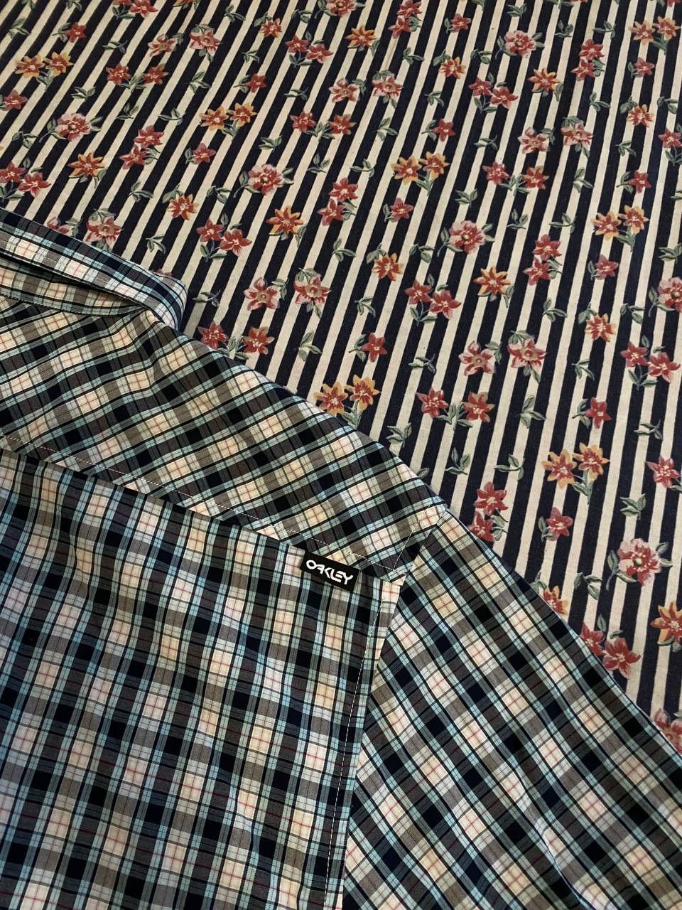 Oakley Oakley Shirt Button Front Multicolor Cotton Plaid Size US XXL / EU 58 / 5 - 11 Thumbnail