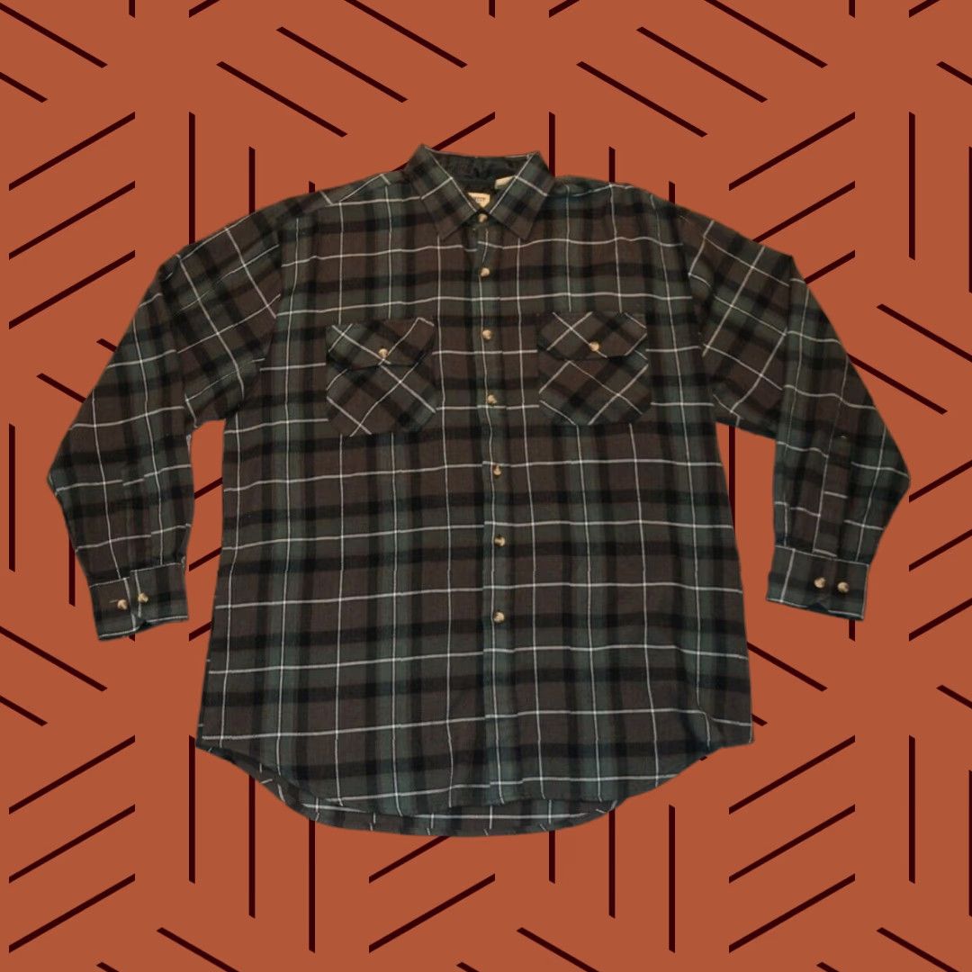 Vintage VINTAGE Northwest Blue Acrylic Shirt Mens M Long Sleeve Green Plaid Button-Up Casual Size US M / EU 48-50 / 2 - 1 Thumbnail