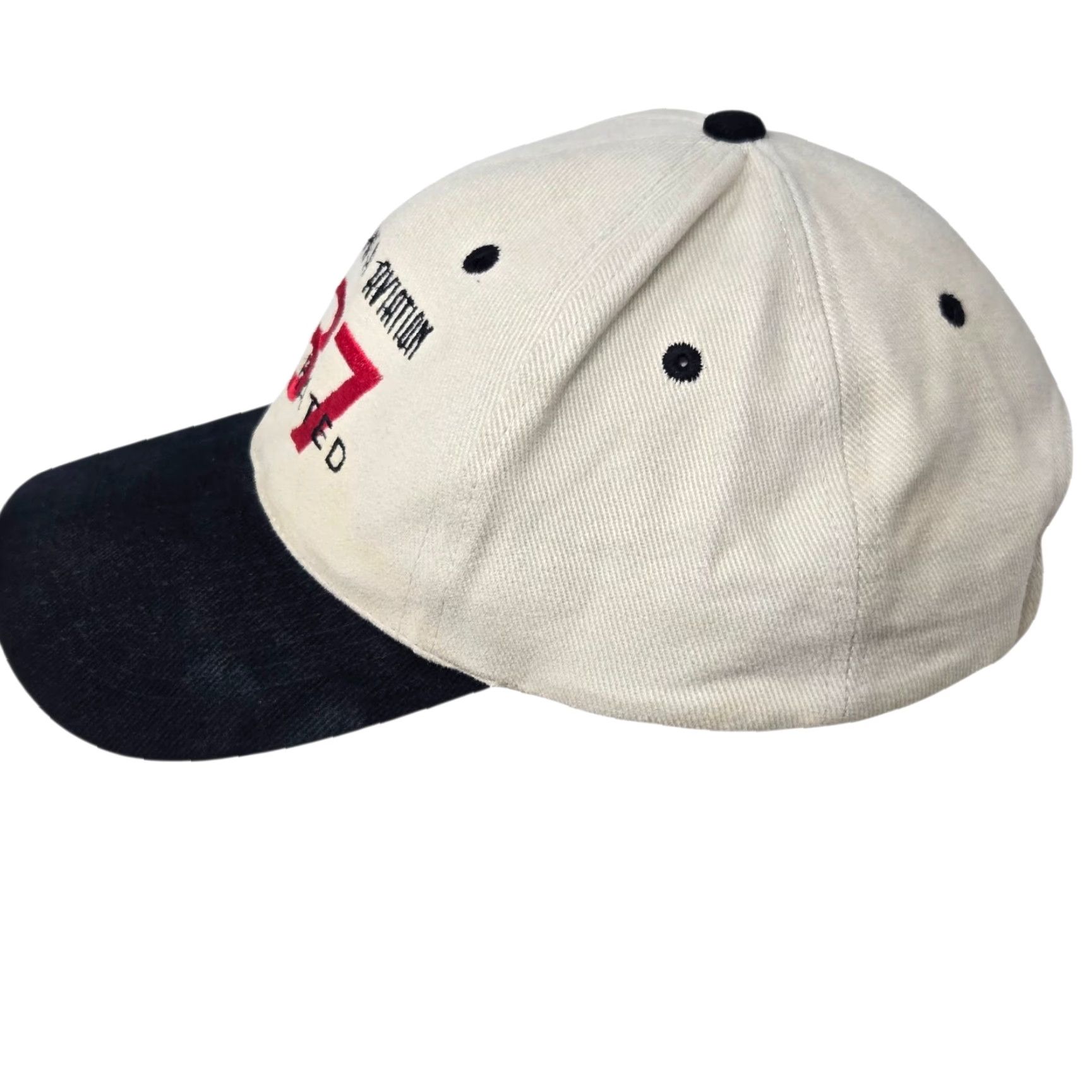 Vintage VINTAGE Boeing 737 Hat Cap Strap Back Black Tan High Power Aviation Adult Cap Size ONE SIZE - 3 Thumbnail