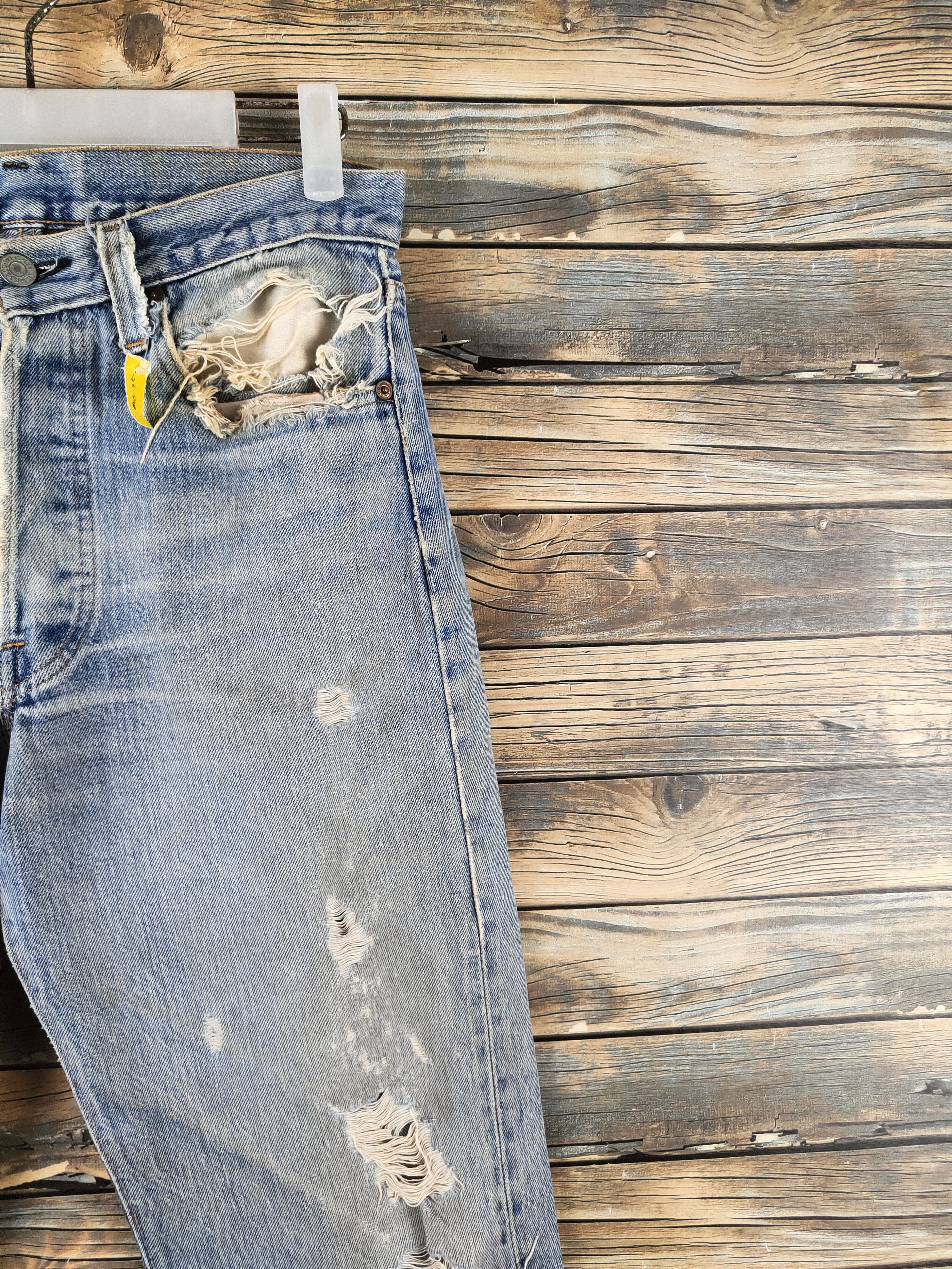 Levi's DL 80' 501 Vintage Levi's Distressed Ripped Jeans #46-828 Size US 30 / EU 46 - 5 Thumbnail