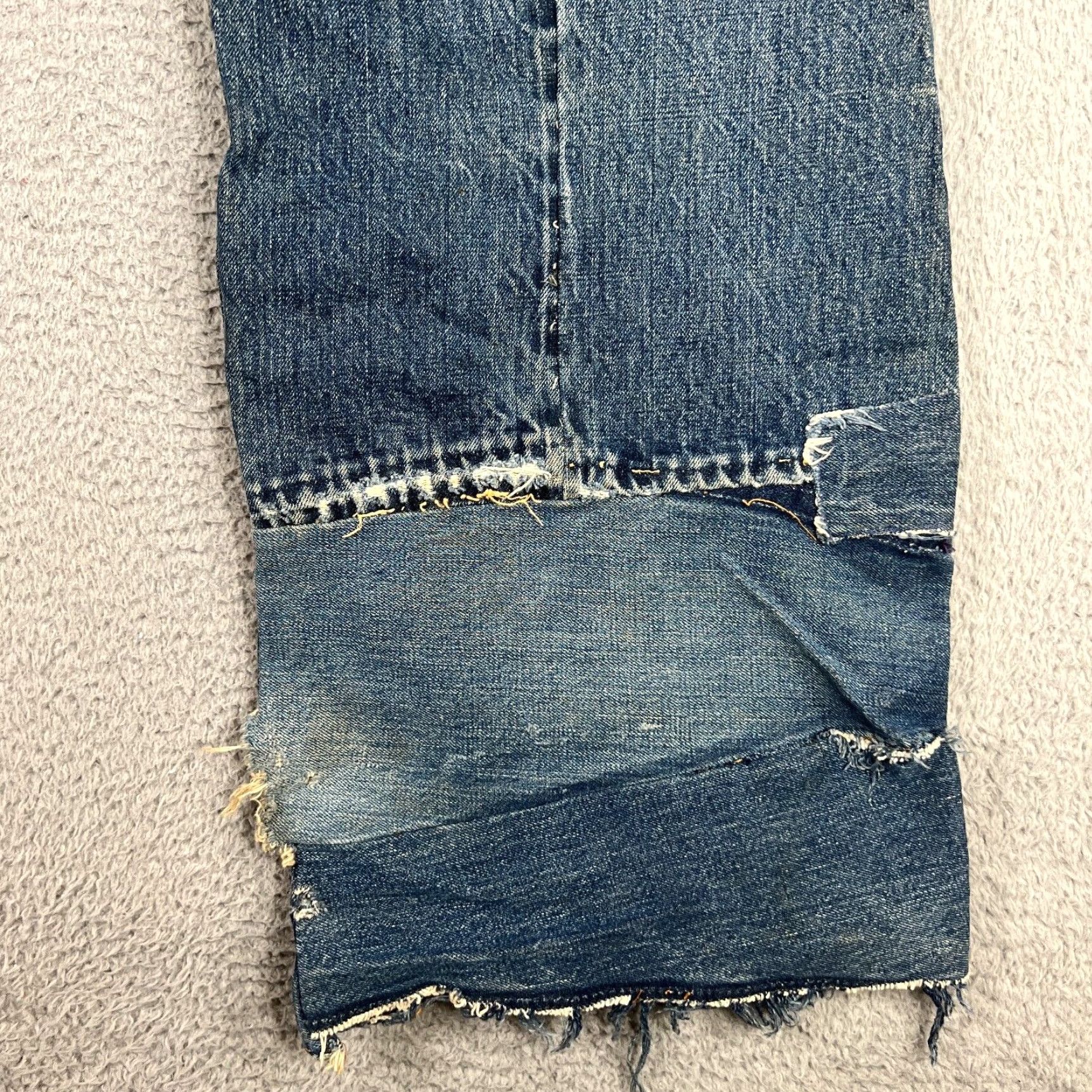Levi's VINTAGE Levi's 501 Jeans 34x30 Dark Denim Flared Hippie Patchwork 80s Mens Size US 34 / EU 50 - 3 Thumbnail